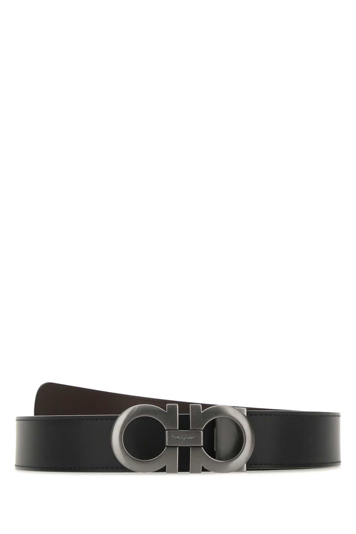 Black leather reversible belt 675542464231NERHIC (FERRAGAMO / ベルト・サスペンダー ) | FERRAGAMO (フェラガモ)