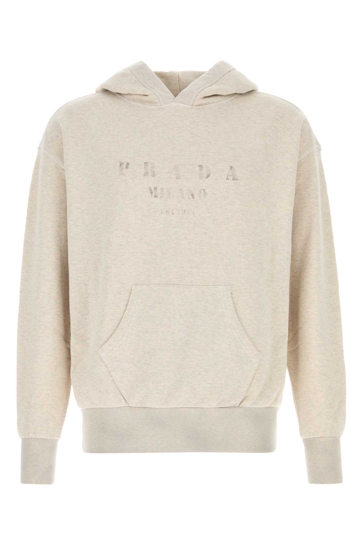 Melange sand cotton sweatshirt UJL38CSOOO17IPF0018 (Prada / スウェット・フーディー ) | Prada (プラダ)