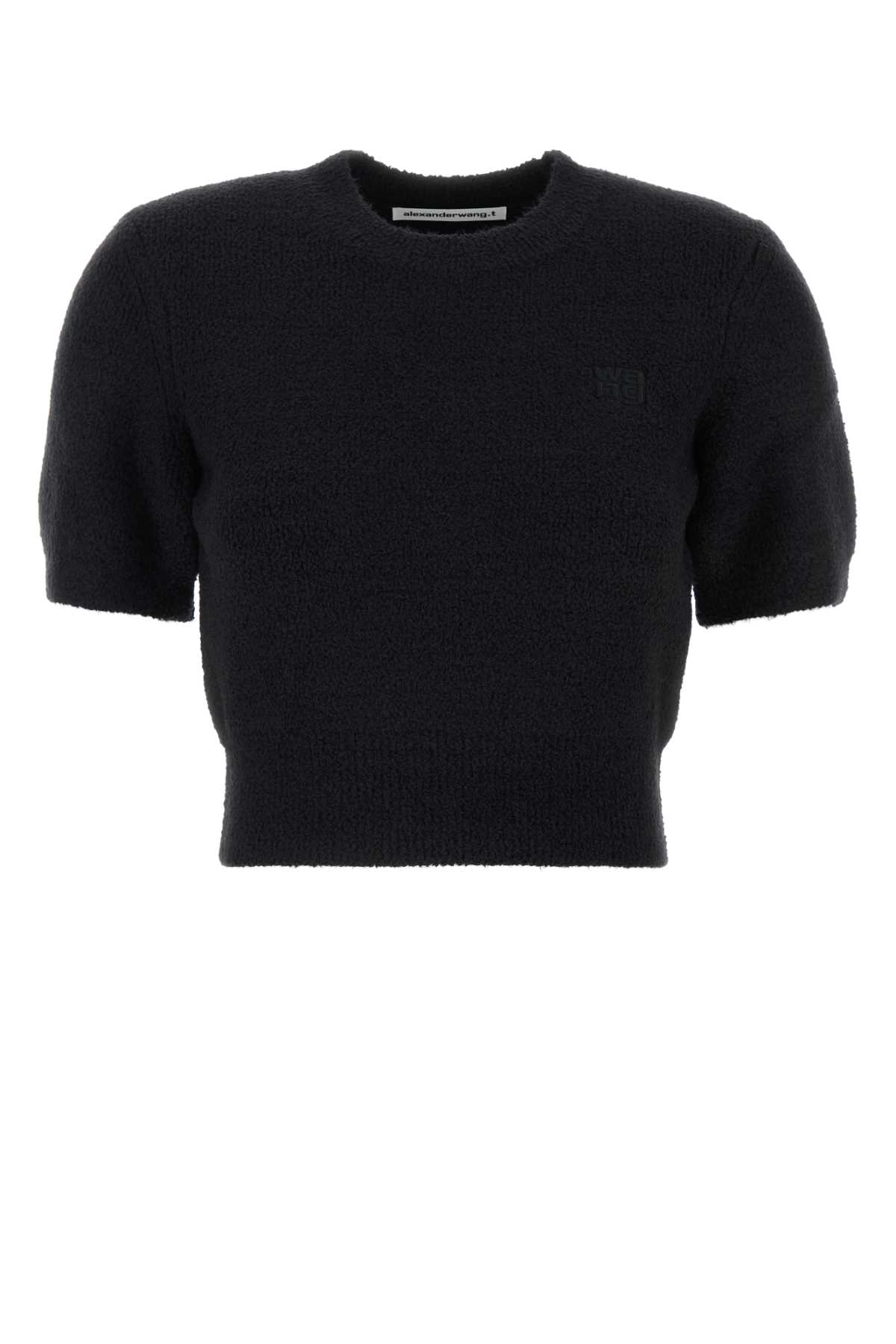 Black stretch nylon sweater 4KC1251047001 (alexanderwang.t / ニット・セーター・カーディガン ) | alexanderwang.t (アレキサンダーワン ティー)