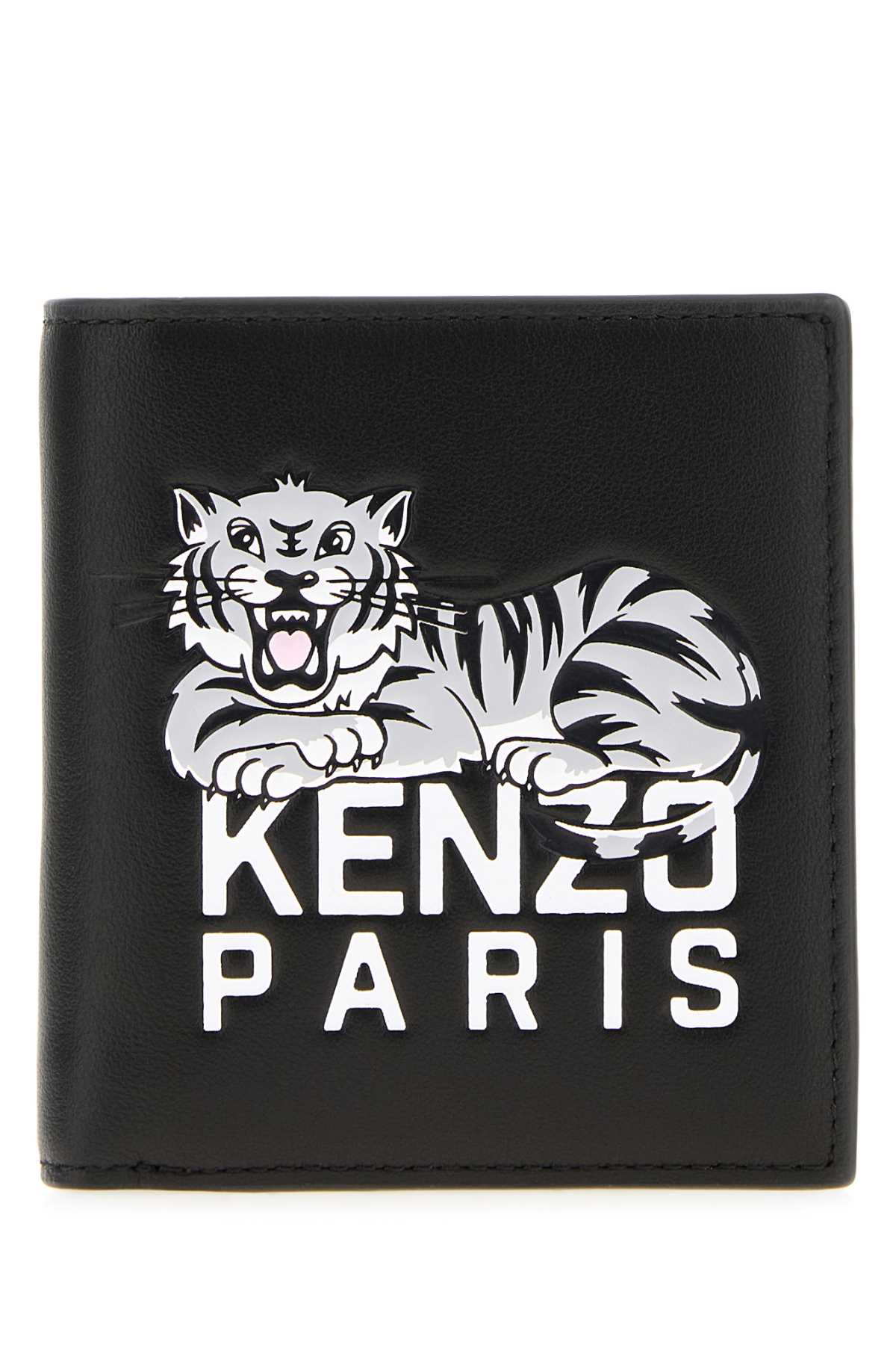 Black leather wallet FF55PM603L4699 (KENZO / 財布・カードケース ) | KENZO (ケンゾー)