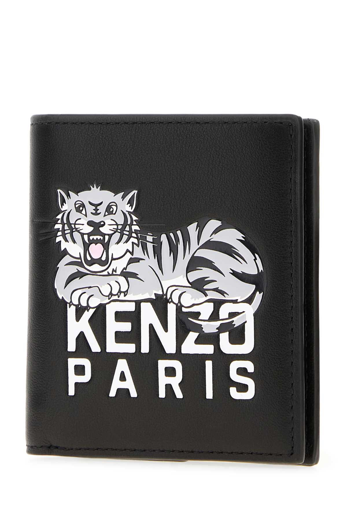 Black leather wallet FF55PM603L4699 (KENZO / 財布・カードケース ) | KENZO (ケンゾー)(1)