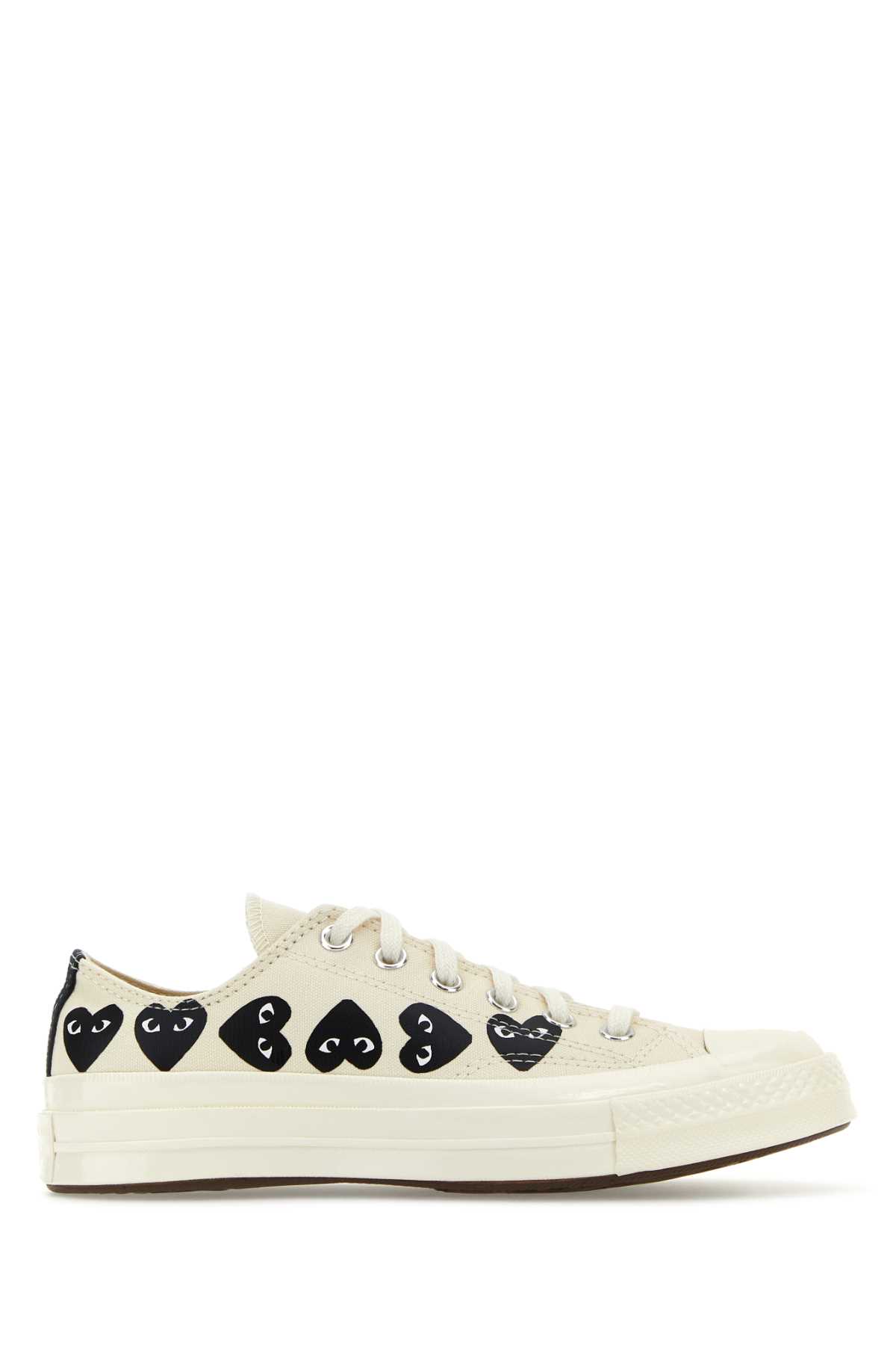 Ivory canvas Comme Des Garçons X Converse sneakers P1K126WHITE (PLAY Comme Des Garçons / スニーカー ) | PLAY Comme Des Garçons (プレイ コムデギャルソン)