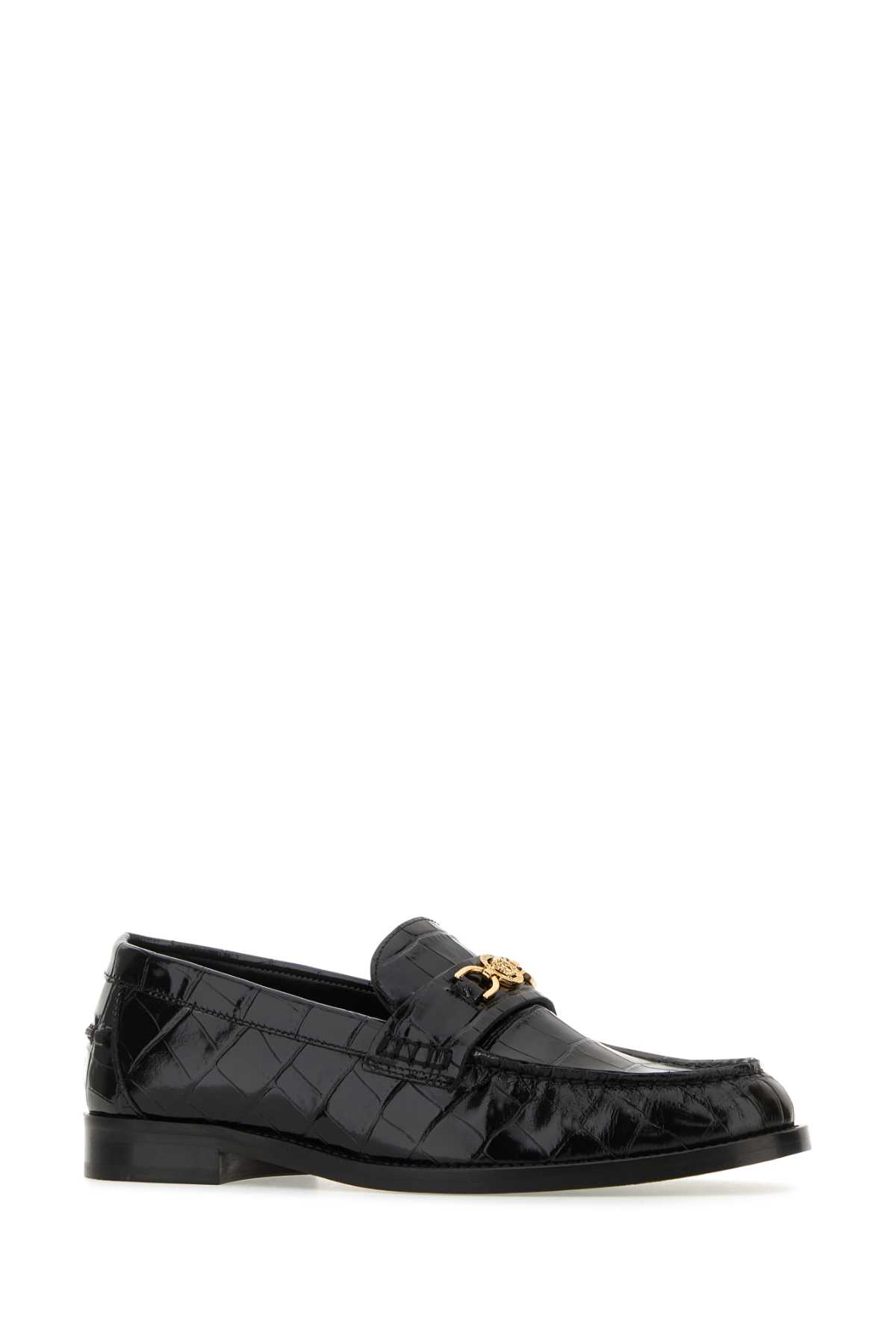 Black leather Medusa 95 loafers 10121231A089101B00V (VERSACE / ローファー ) | VERSACE (ヴェルサーチェ)(1)