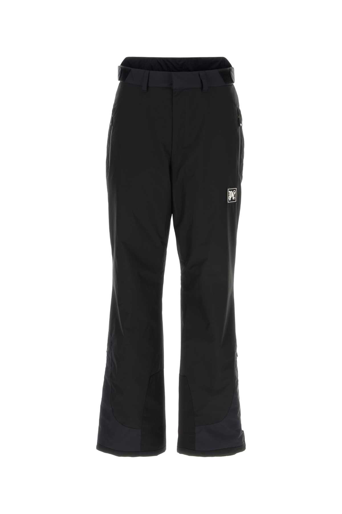 Black polyester ski pant PMKR003R24FAB0021001 (Palm Angels / パンツ ) | Palm Angels (パームエンジェルス)