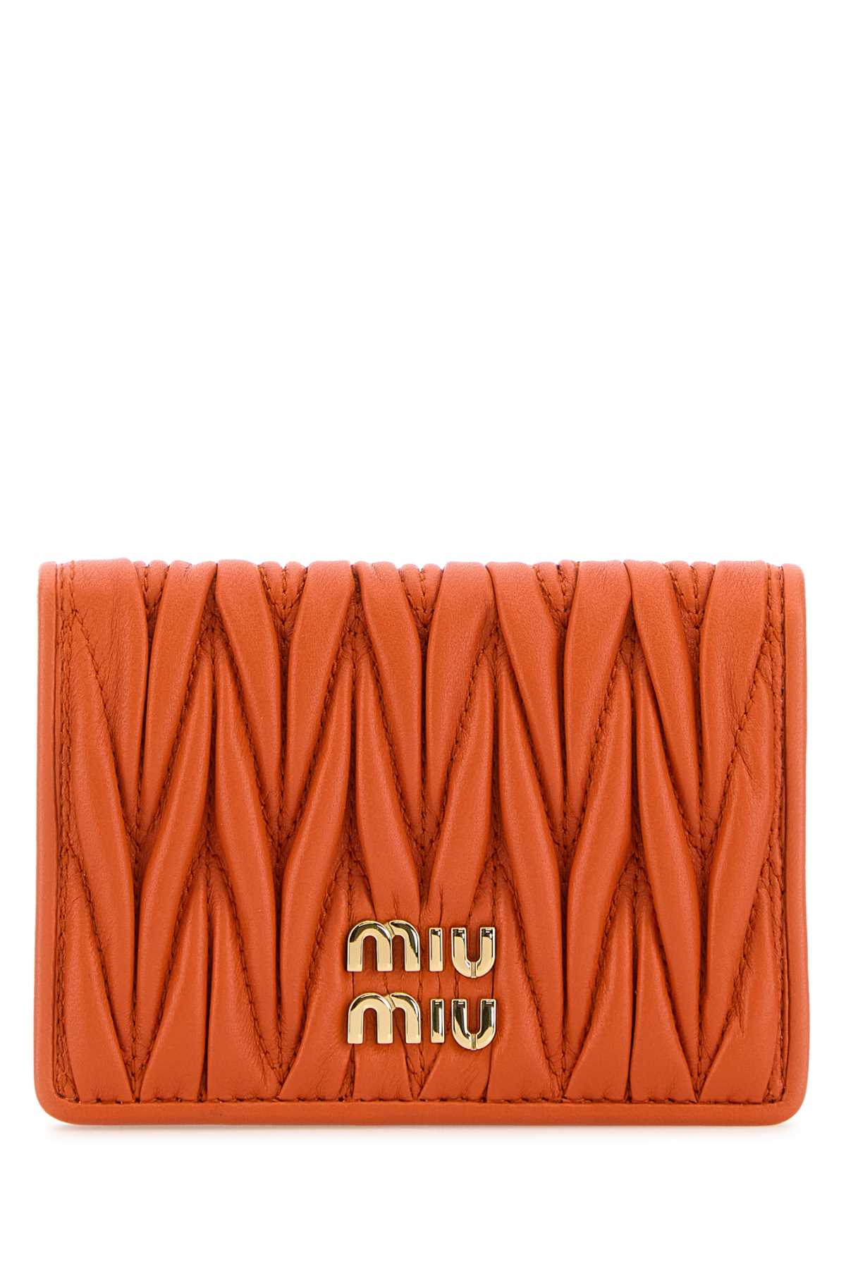 Orange nappa leather card holder 5MC103AFPPF0049 (MIU MIU / 財布・カードケース ) | MIU MIU (ミュウミュウ)