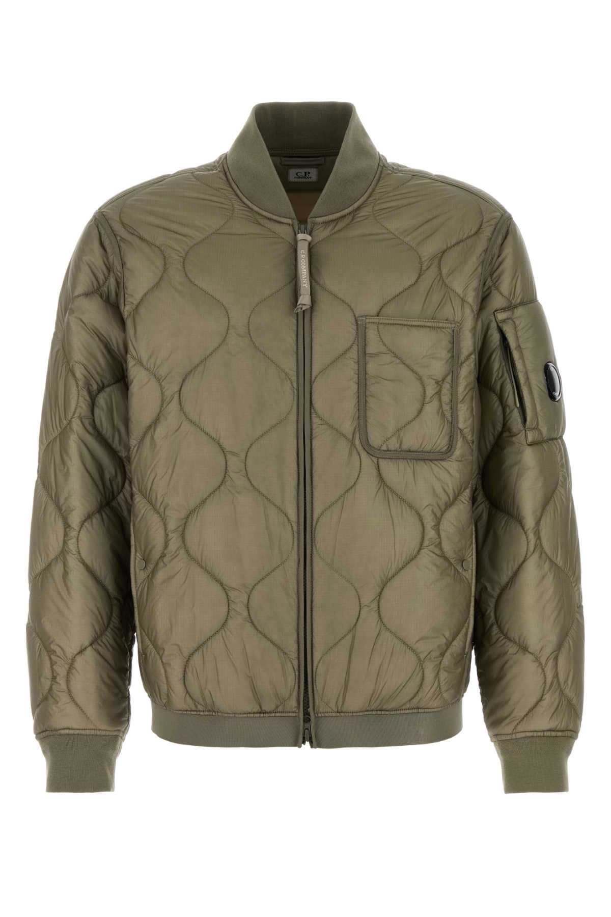 Sage green nylon padded jacket 19CMOW048A110158A356 (C.P. Company / カジュアルジャケット ) | C.P. Company (シーピーカンパニー)
