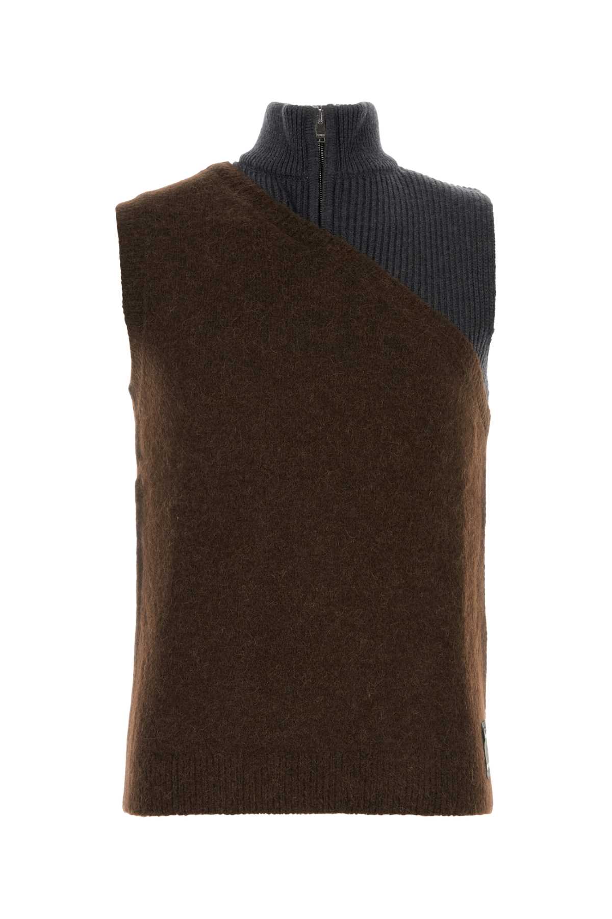 Two-tone stretch wool blend vest FZC453APP4F1M0V (FENDI / ニット・セーター・カーディガン ) | FENDI (フェンディ)