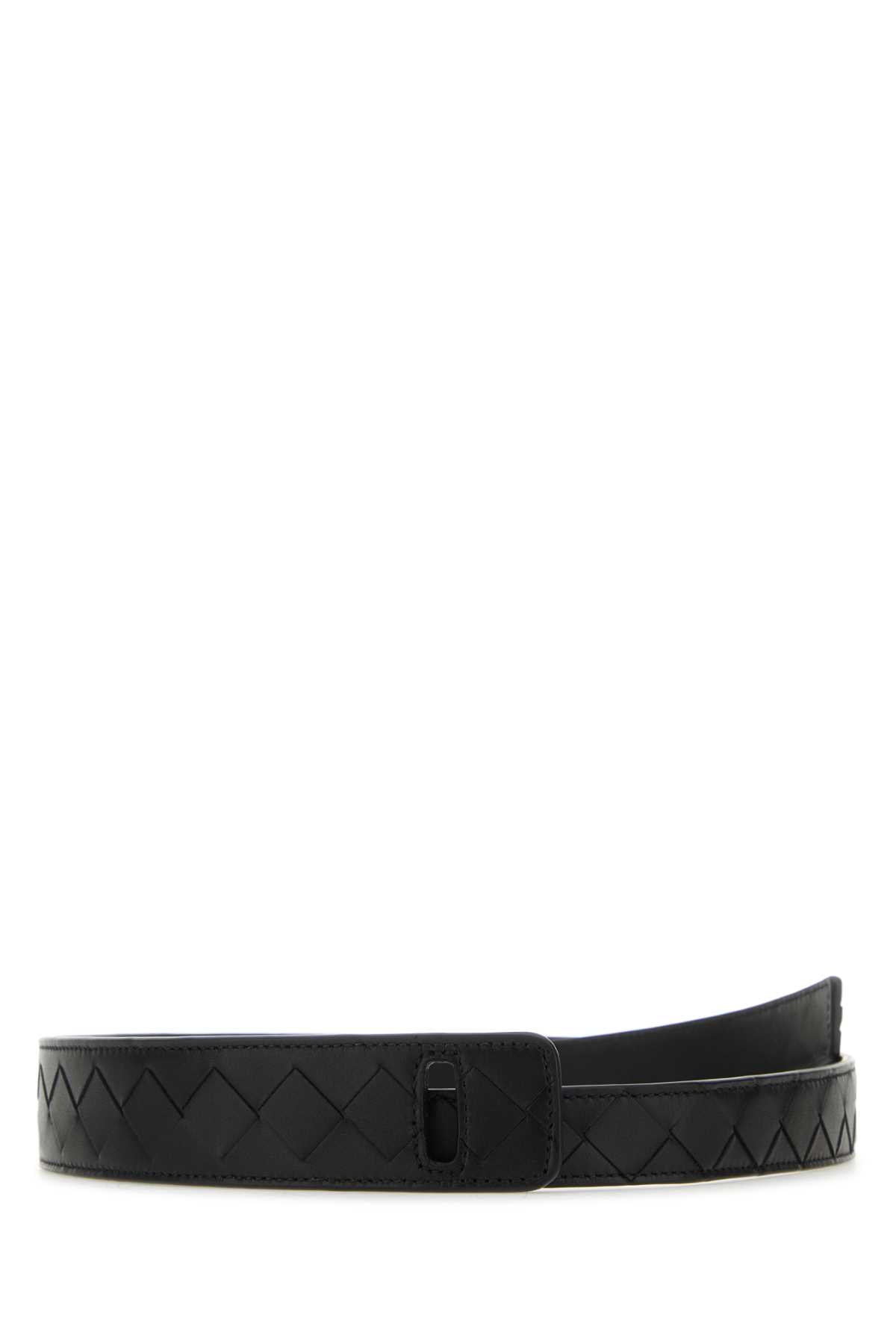 Black leather belt 776052V2Q811000 (Bottega Veneta / ベルト・サスペンダー ) | Bottega Veneta (ボッテガ・ヴェネタ)