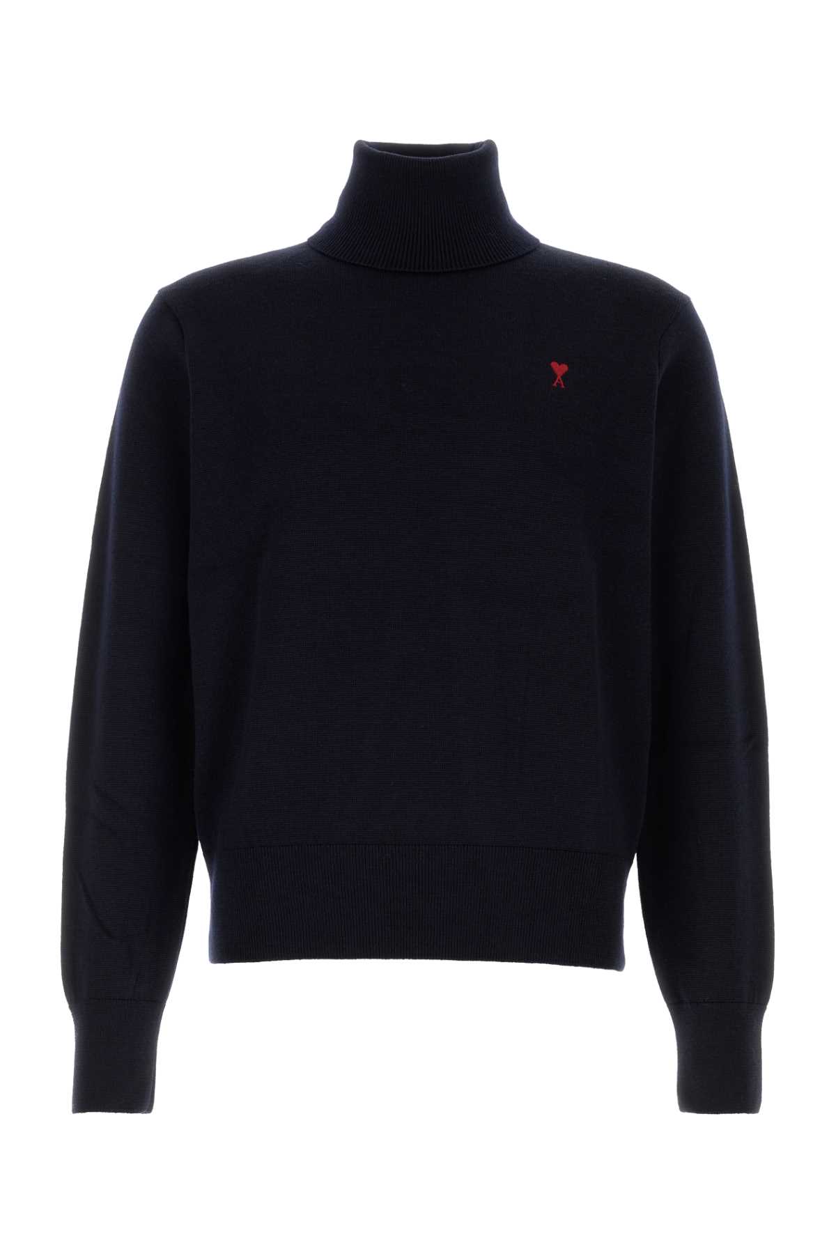 Midnight blue wool sweater HKS827001414 (AMI Paris / ニット・セーター・カーディガン ) | AMI Paris (アミパリス)
