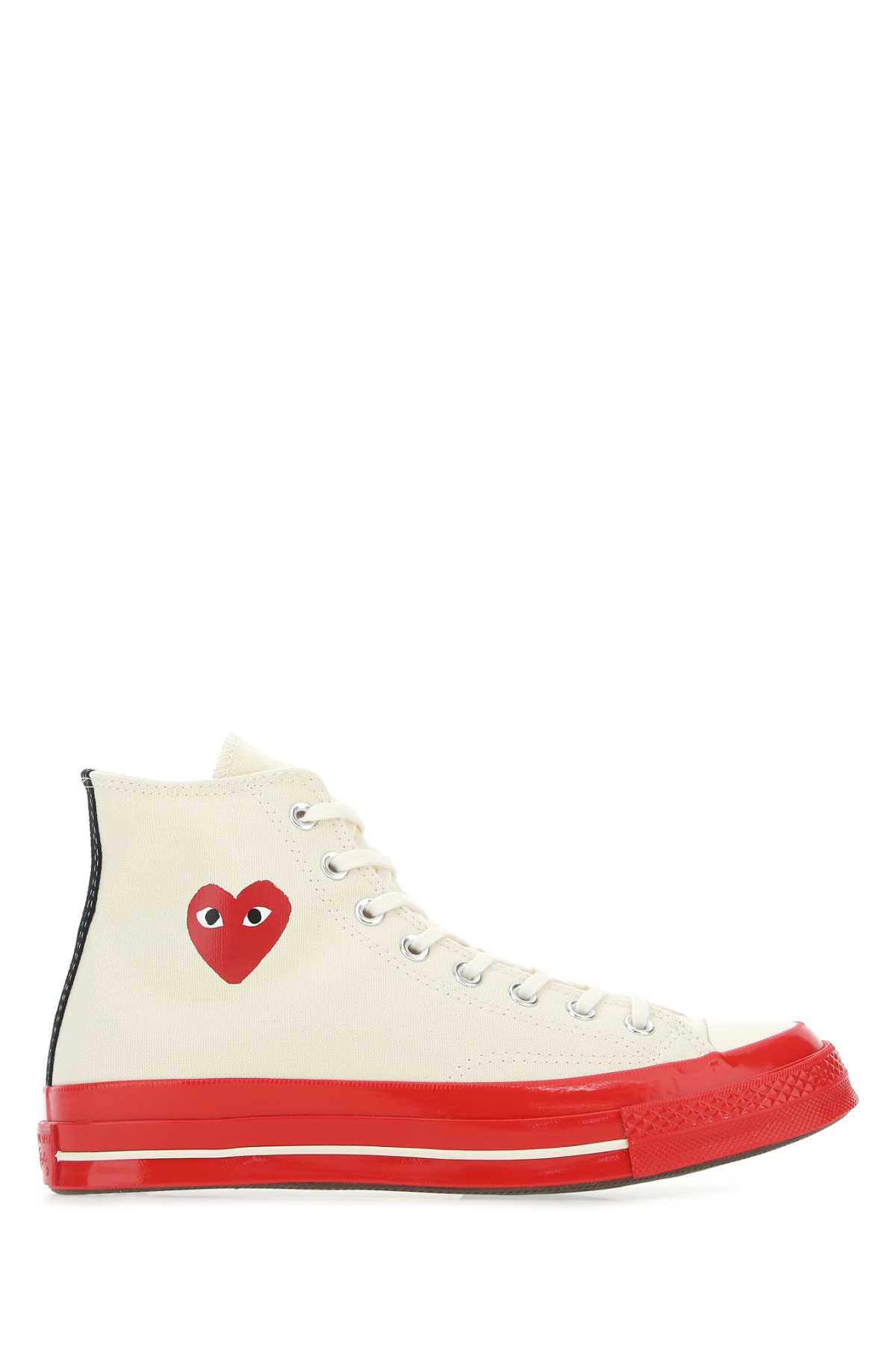 Ivory canvas Comme Des Garçons X Converse sneakers P1K124WHITE (PLAY Comme Des Garçons / スニーカー ) | PLAY Comme Des Garçons (プレイ コムデギャルソン)