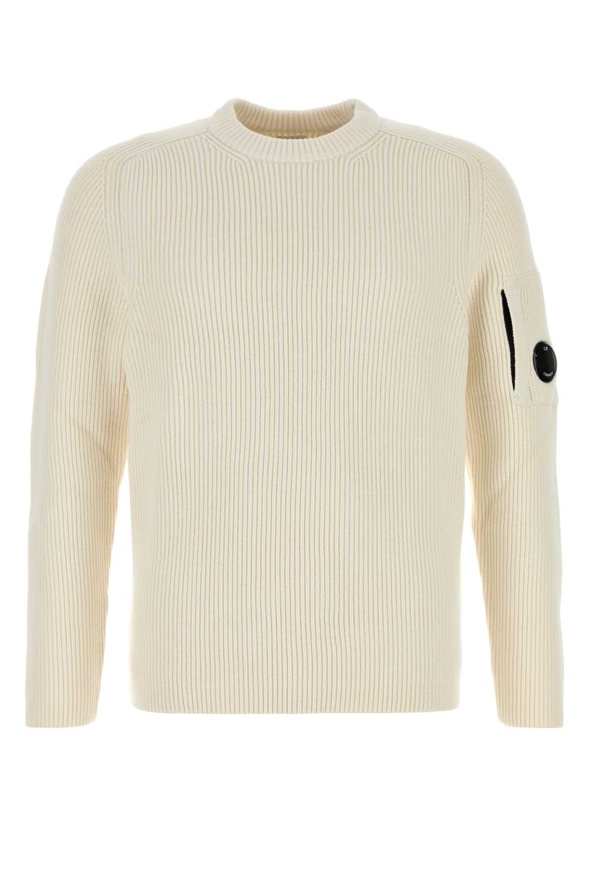 White cotton blend sweater 19CMKN015A006608A999 (C.P. Company / ニット・セーター・カーディガン ) | C.P. Company (シーピーカンパニー)