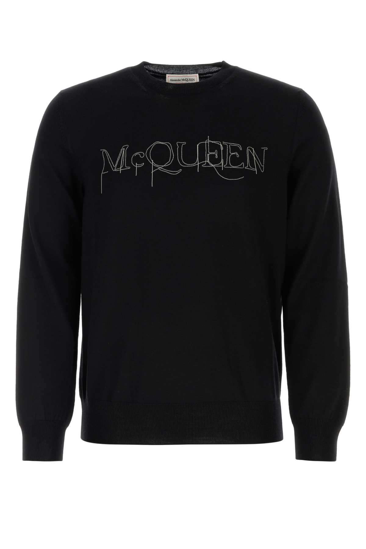 Black wool sweater 752042Q1XHN1059 (Alexander McQUEEN / ニット・セーター・カーディガン ) | Alexander McQUEEN (アレキサンダー・マックイーン)