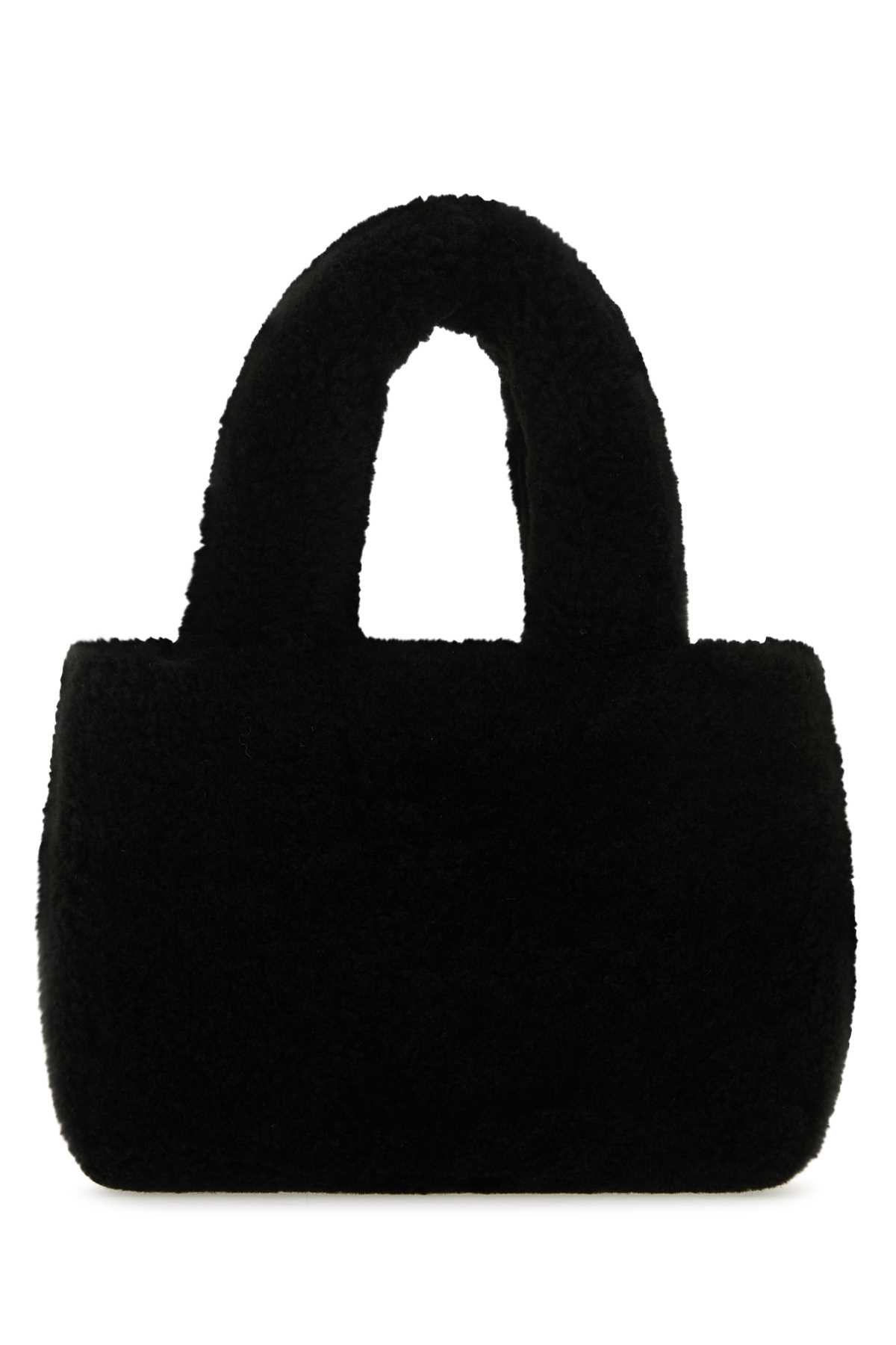 Black shearling Amini Giuly handbag AMINIGIULYSHEARLINGBLASILHA (AMINA MUADDI / ハンドバッグ・ショルダーバッグ ) | AMINA MUADDI (アミナ モアディ)(2)