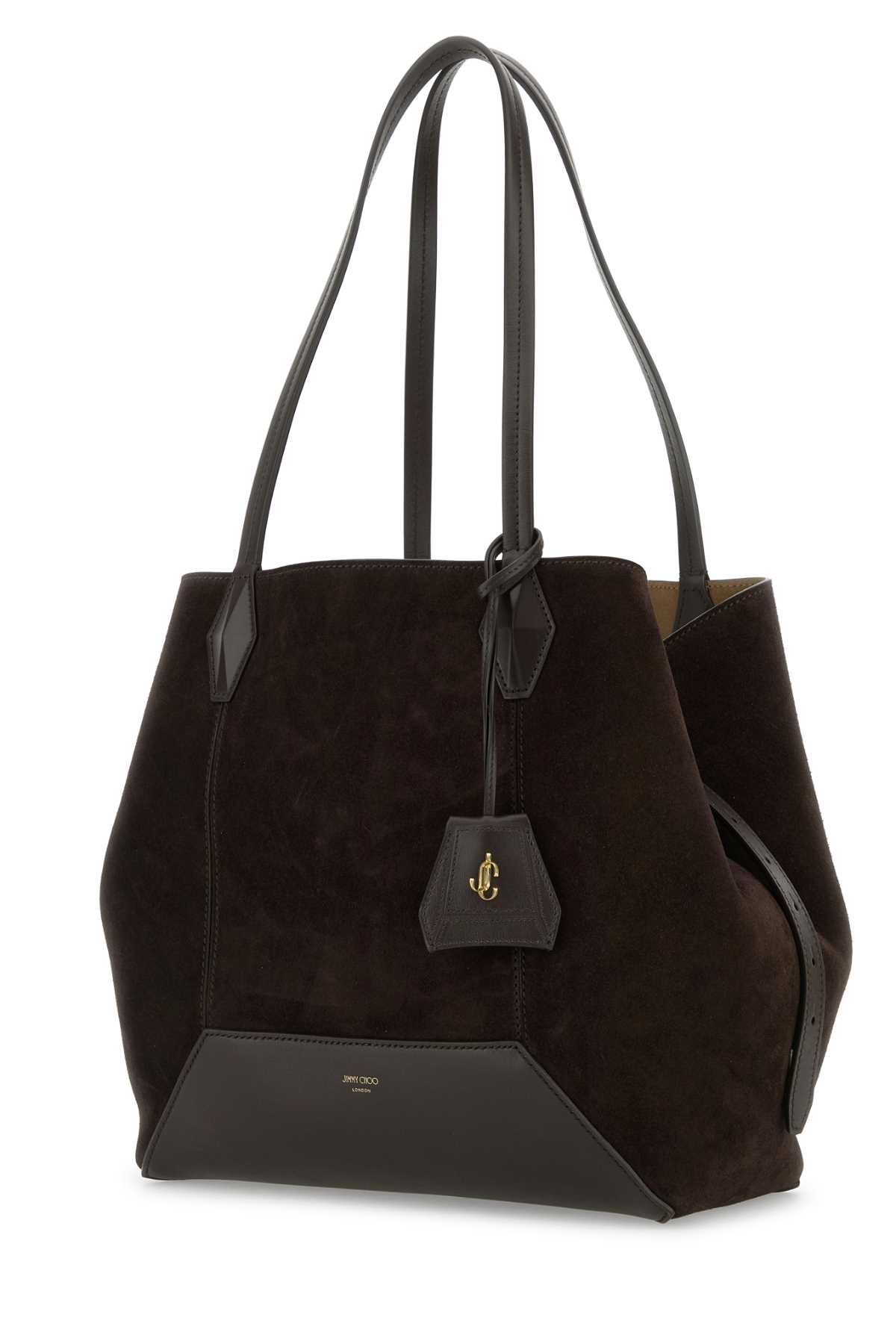 Dark brown suede Diamond shopping bag DIAMONDTOTEMSUECOFFEEGOLD (JIMMY CHOO / トートバッグ ) | JIMMY CHOO (ジミー チュウ)(1)