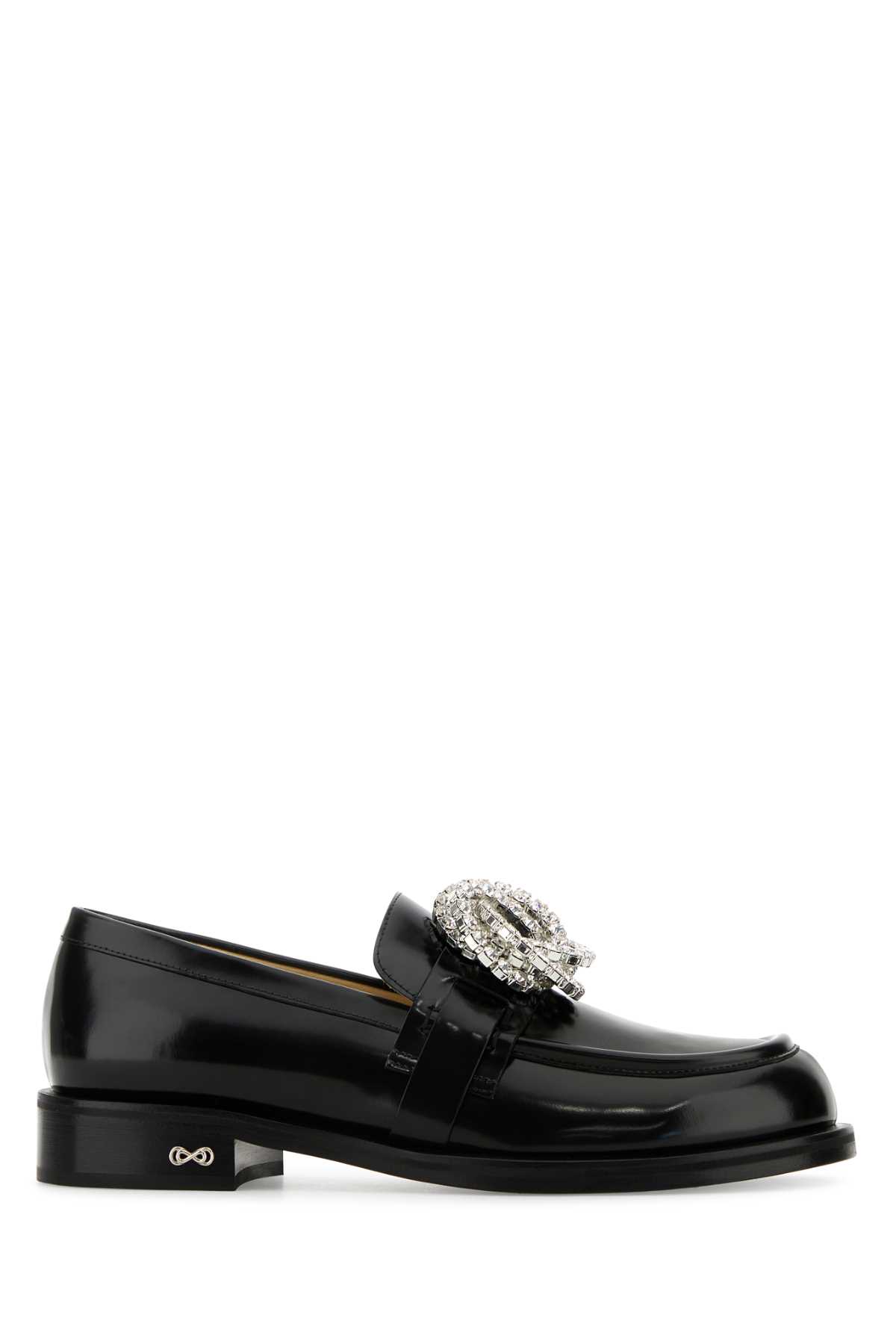 Black leather Galaxy loafers PF24S0743030CLFBLKBLACK (MACH & MACH / ローファー ) | MACH & MACH (マッハ&マッハ)