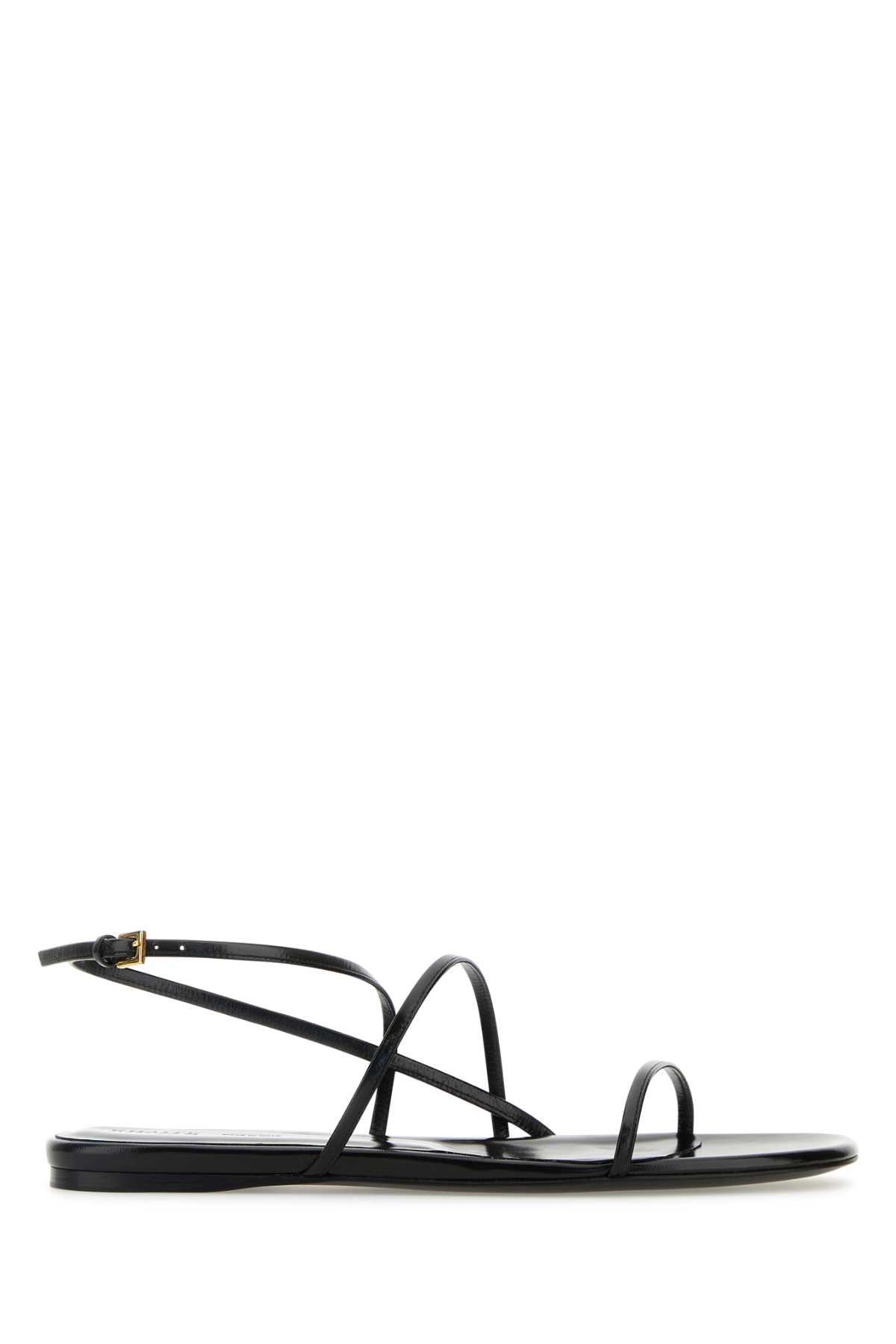 Black leather Loop sandals F3077920L920200 (KHAITE / サンダル ) | KHAITE (ケイト)