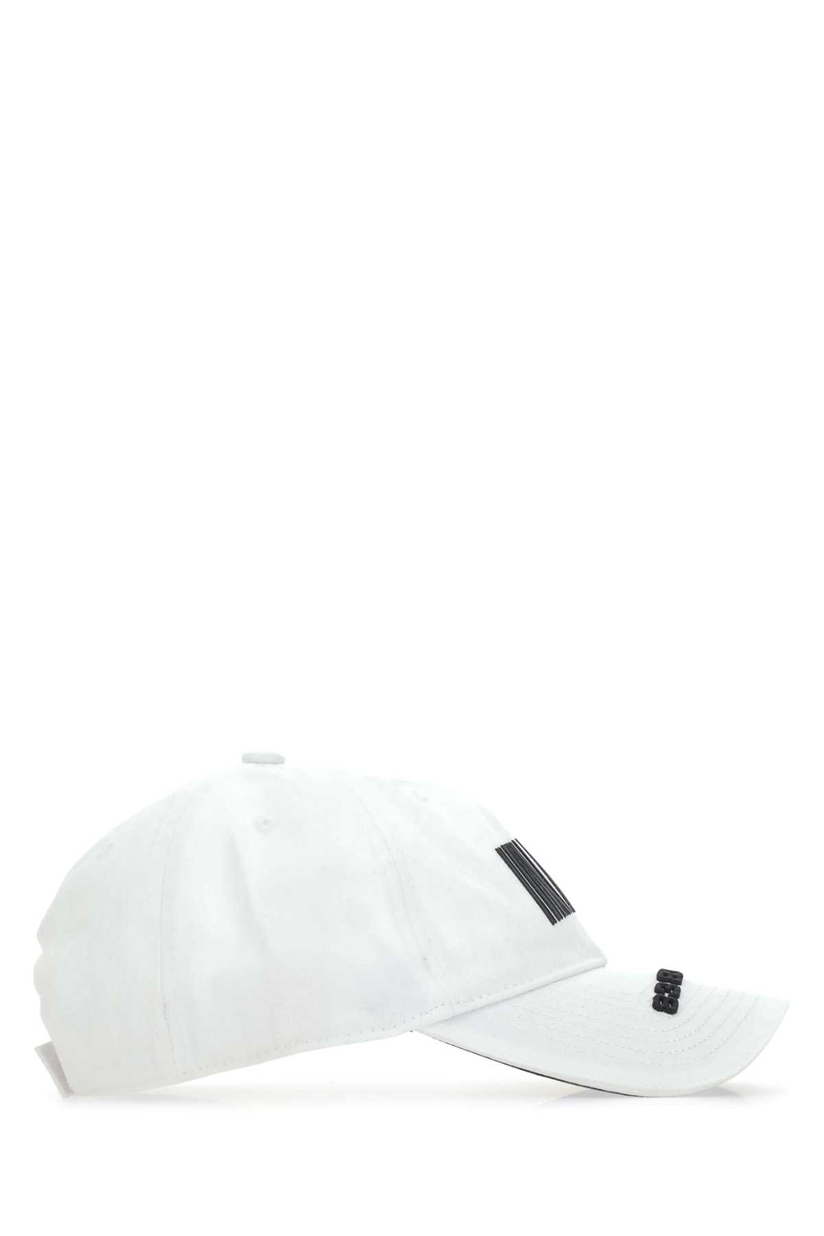 White canvas baseball cap VL16CA100WWHITEBLACK (VTMNTS / 帽子 ) | VTMNTS (ブイティーエムエヌティーエス)(1)