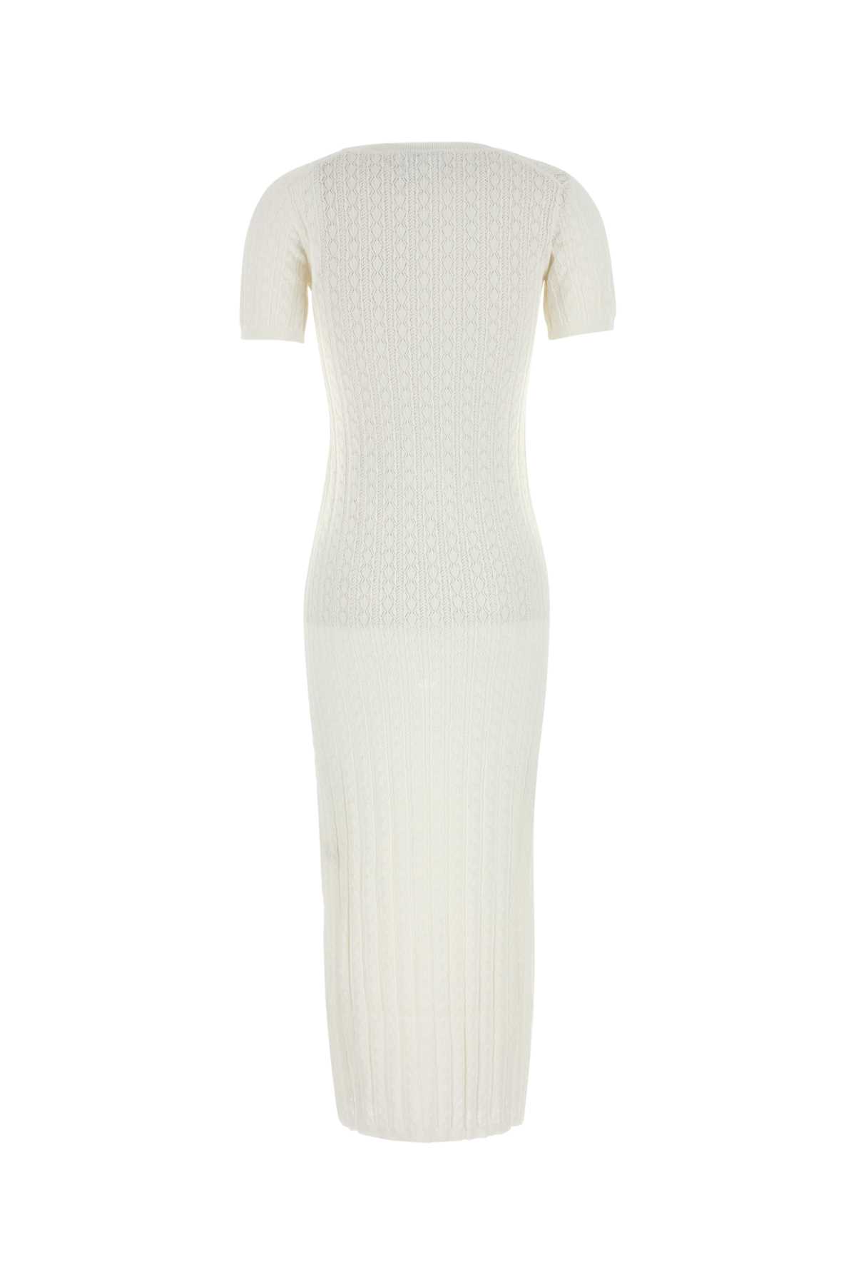 White stretch crochet Aruba dress ARUBAIVORYIVORY (LOULOU STUDIO / ワンピース・ドレス・オールインワン ) | LOULOU STUDIO (ルルスタジオ)(1)