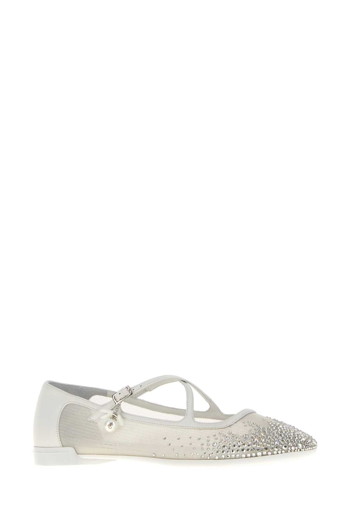 White mesh Eleri ballerinas ELERIBALLERINATKWWHICRY (JIMMY CHOO / フラットシューズ ) | JIMMY CHOO (ジミー チュウ)(1)