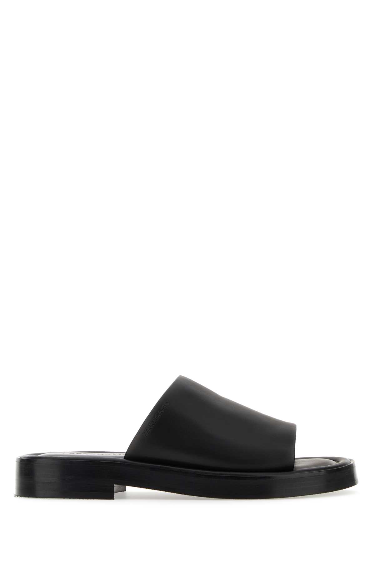 Black nappa leather slippers 021258760634NERO (FERRAGAMO / サンダル ) | FERRAGAMO (フェラガモ)