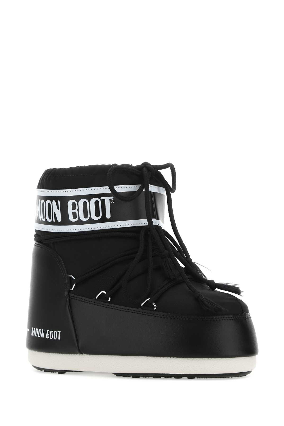 Black nylon Icon Low ankle boots 1409340N001 (MOON BOOT / ブーツ ) | MOON BOOT (ムーンブーツ)(1)