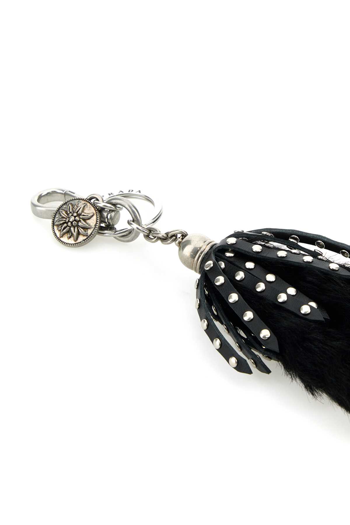 Black calf hair and leather keyring 1TT2542HIOF0002 (Prada / キーリング・キーケース ) | Prada (プラダ)(2)