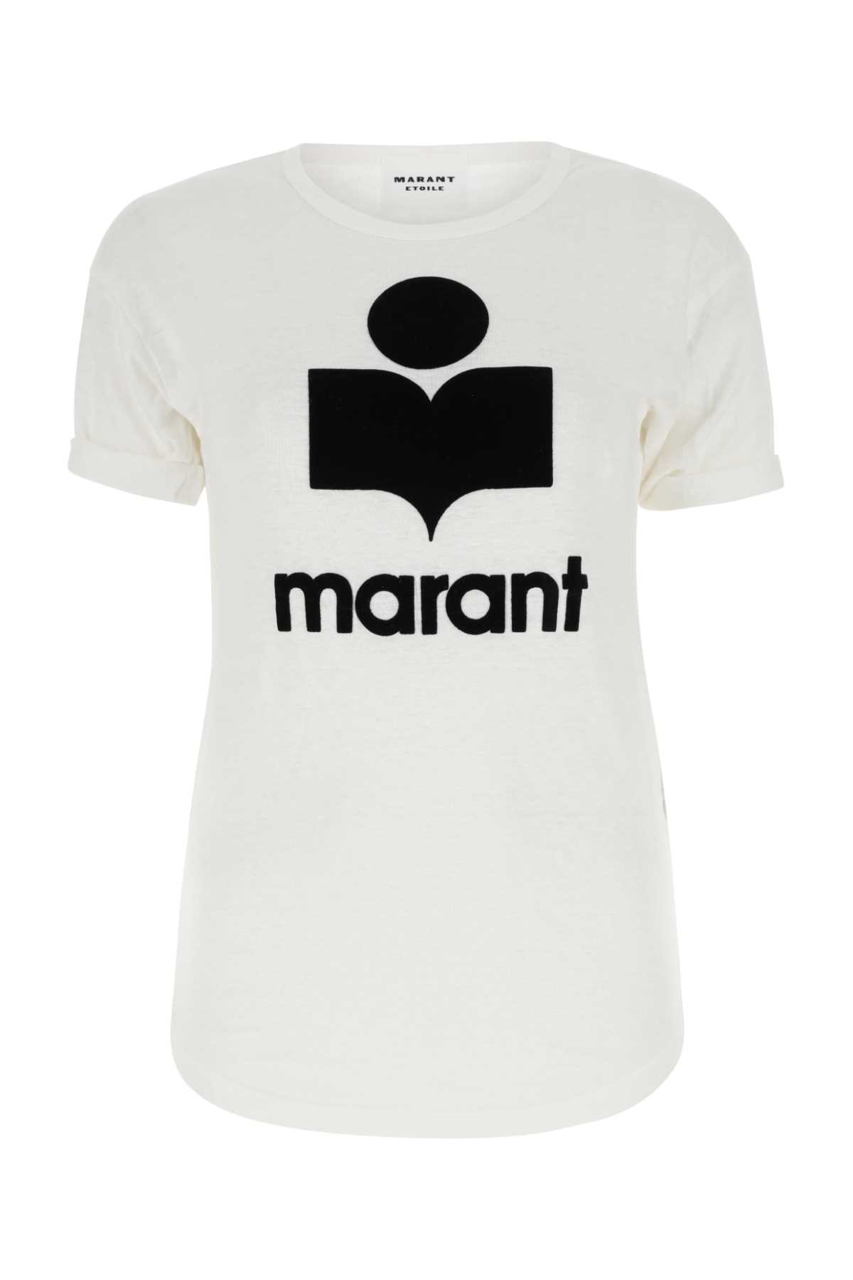 White linen Koldi t-shirt TS0004FAA1N09E20WH (Isabel Marant Étoile / Tシャツ・カットソー ) | Isabel Marant Étoile (イザベル マラン エトワール)