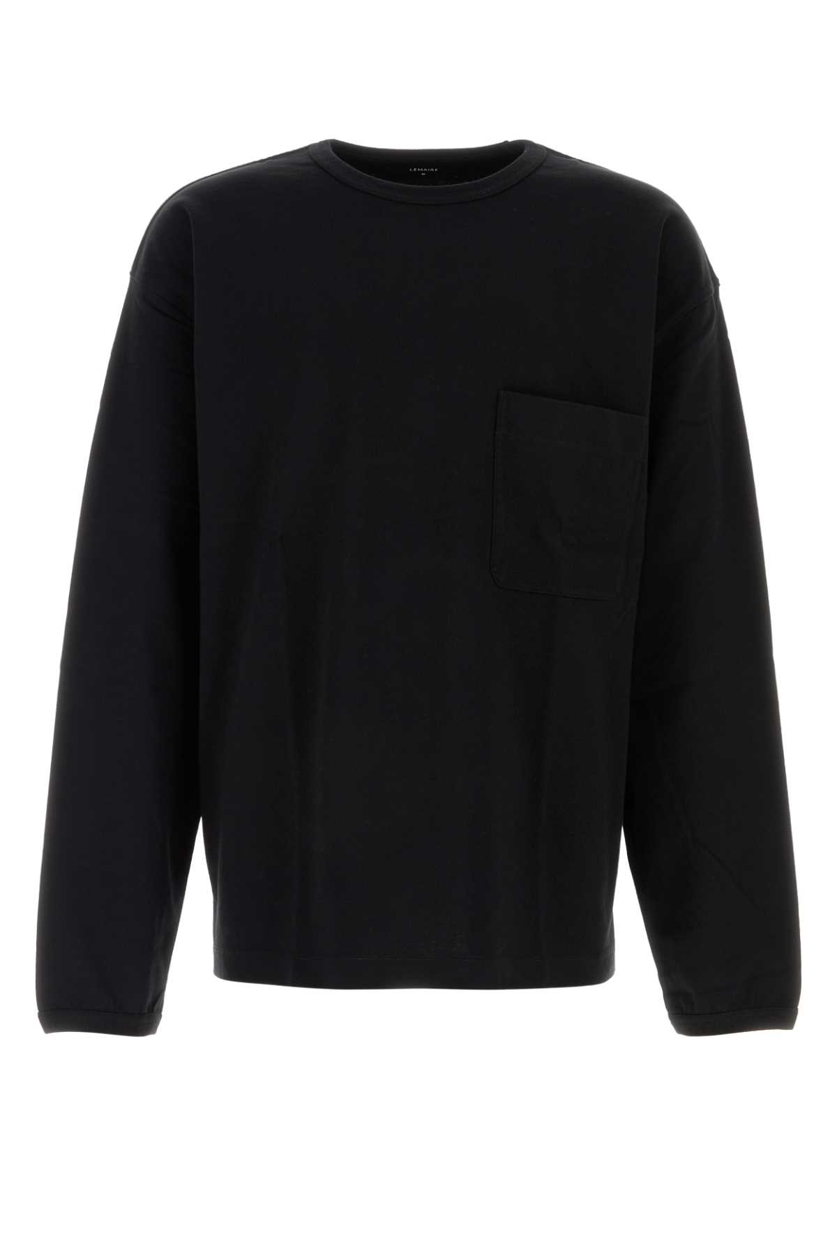 Black cotton oversize t-shirt TO1340LJ1022BK999 (LEMAIRE / Tシャツ・カットソー ) | LEMAIRE (ルメール)