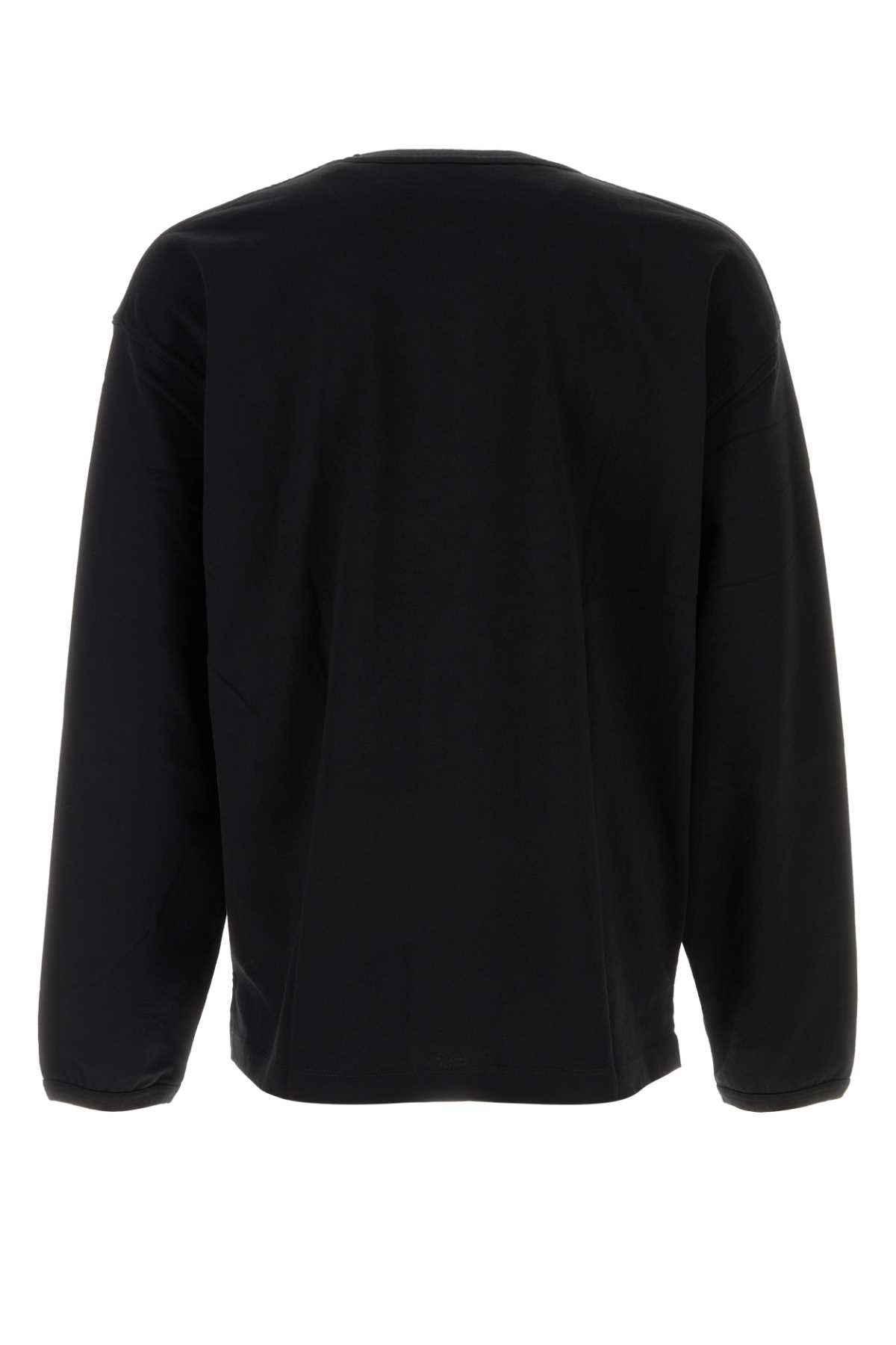 Black cotton oversize t-shirt TO1340LJ1022BK999 (LEMAIRE / Tシャツ・カットソー ) | LEMAIRE (ルメール)(1)