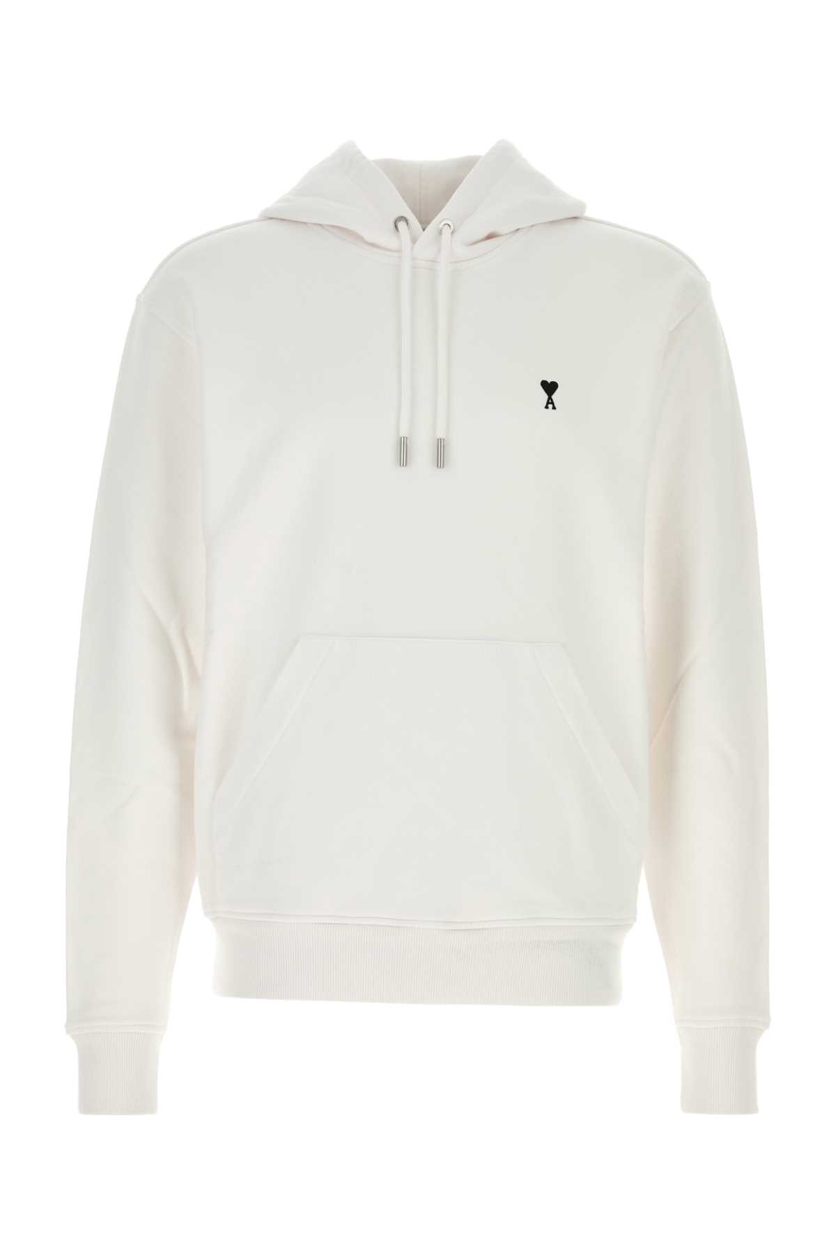 White cotton sweatshirt HSW764730100 (AMI Paris / スウェット・フーディー ) | AMI Paris (アミパリス)