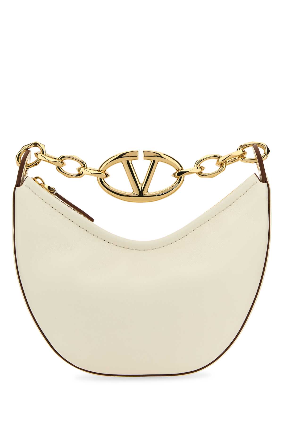 Ivory leather mini Hobo VLogo Moon handbag 5W2B0Q43PHV098 (Valentino Garavani / ハンドバッグ・ショルダーバッグ ) | Valentino Garavani (ヴァレンティノ)