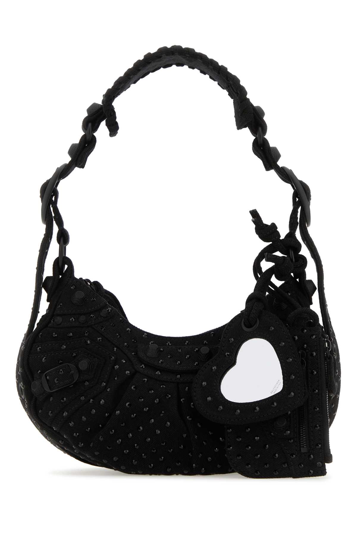 Embellished denim Le Cagole XS shoulder bag 6713092AAKM1071 (Balenciaga / ハンドバッグ・ショルダーバッグ ) | Balenciaga (バレンシアガ)
