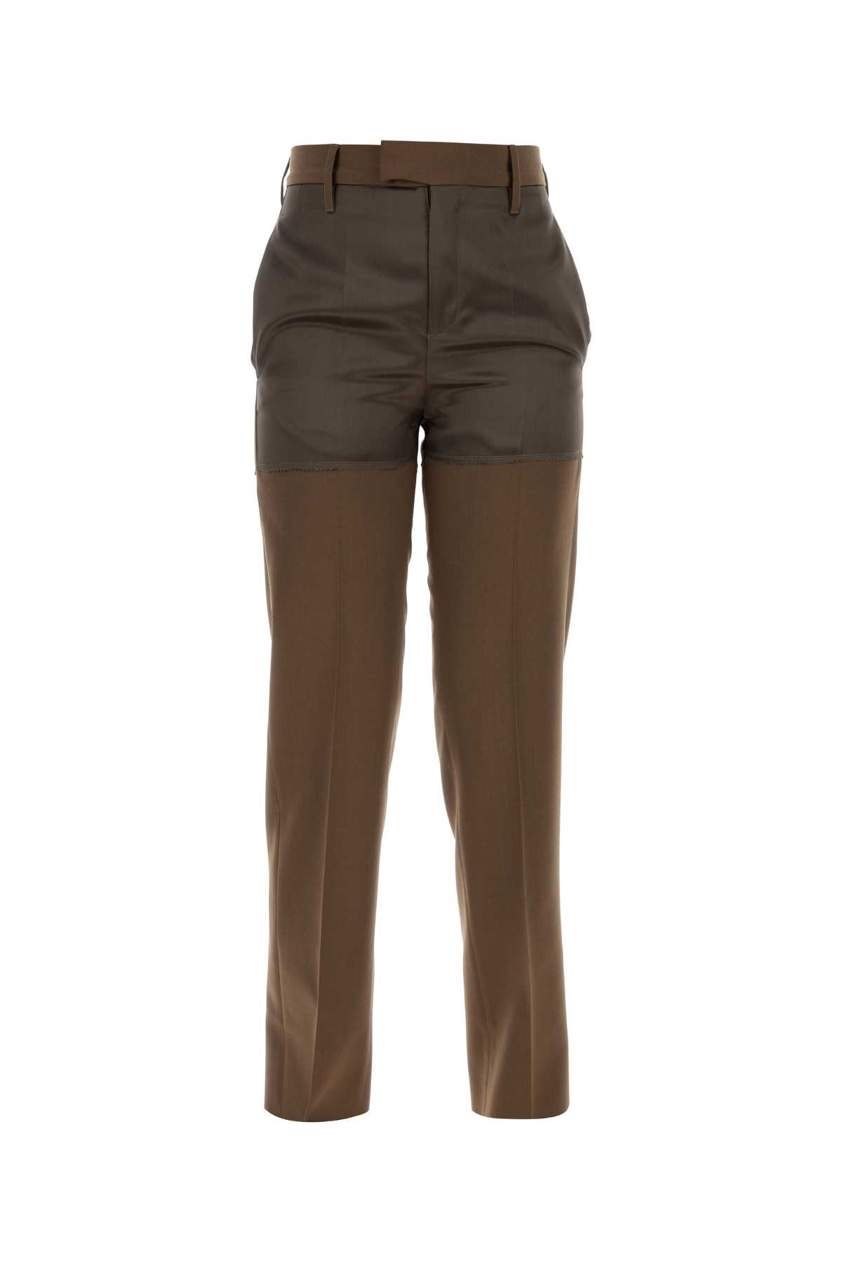 Brown polyester blend pant S62KB0241M35436134 (MM6 Maison Margiela / パンツ ) | MM6 Maison Margiela (エムエムシックス)