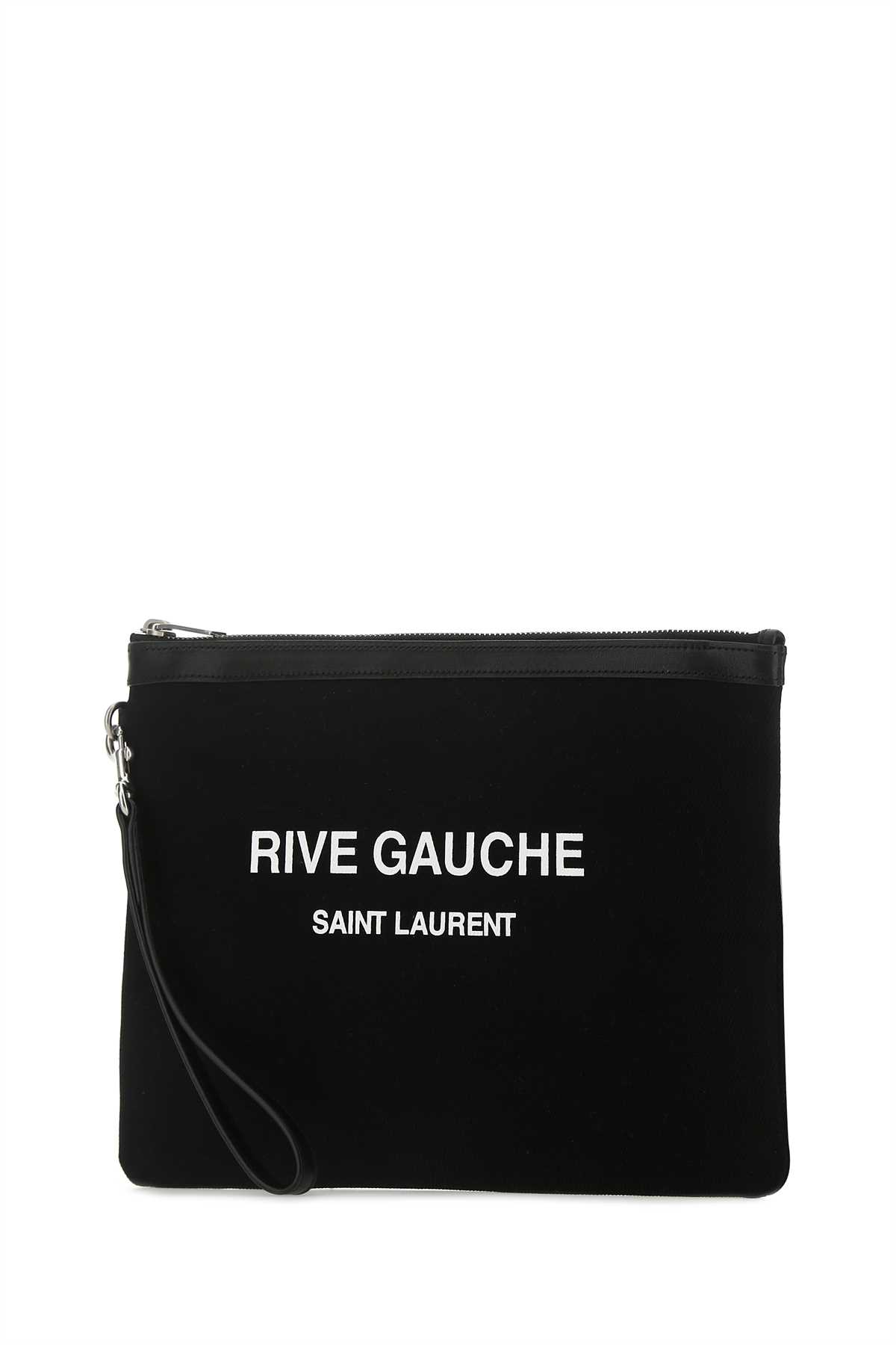 Black canvas Rive Gauche clutch 58136996NAE1070 (Saint Laurent / クラッチバッグ・ポーチ ) | Saint Laurent (サンローラン)(1)