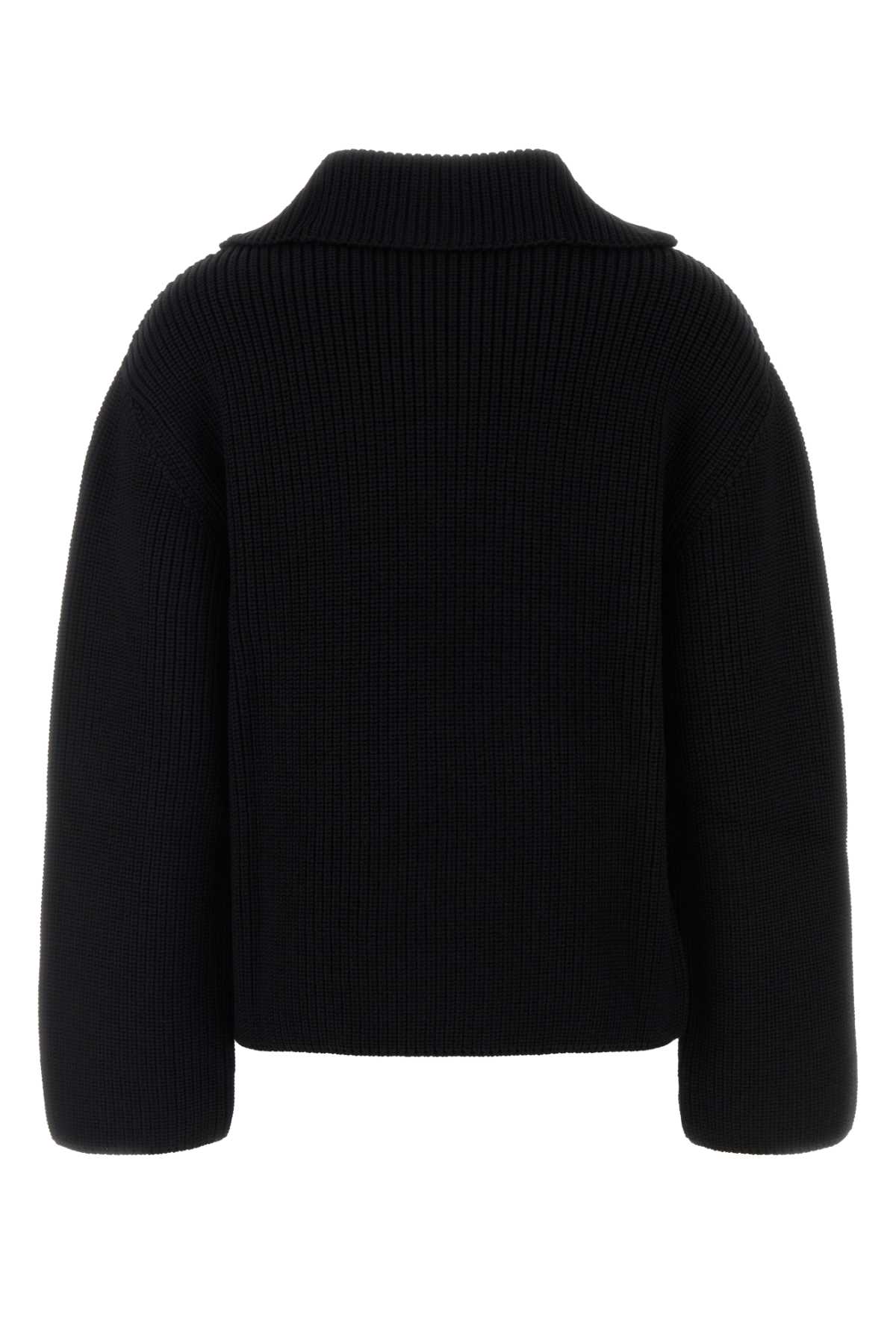 Black wool oversize sweater 325MPU243FI00369999 (Courrèges / ニット・セーター・カーディガン ) | Courrèges (クレージュ)(1)