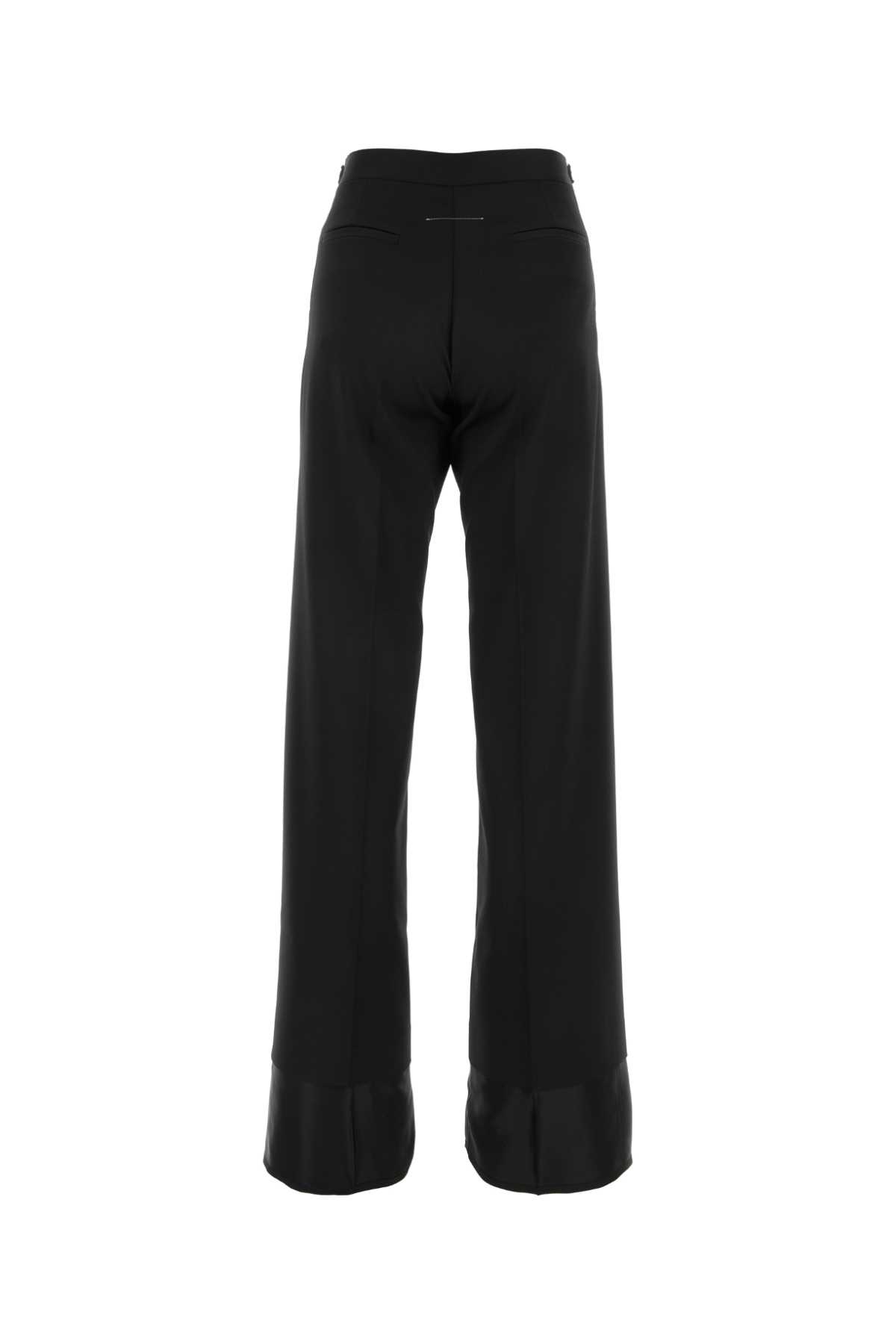 Black stretch polyester blend pant S62KB0171S47848900 (MM6 Maison Margiela / パンツ ) | MM6 Maison Margiela (エムエムシックス)(1)