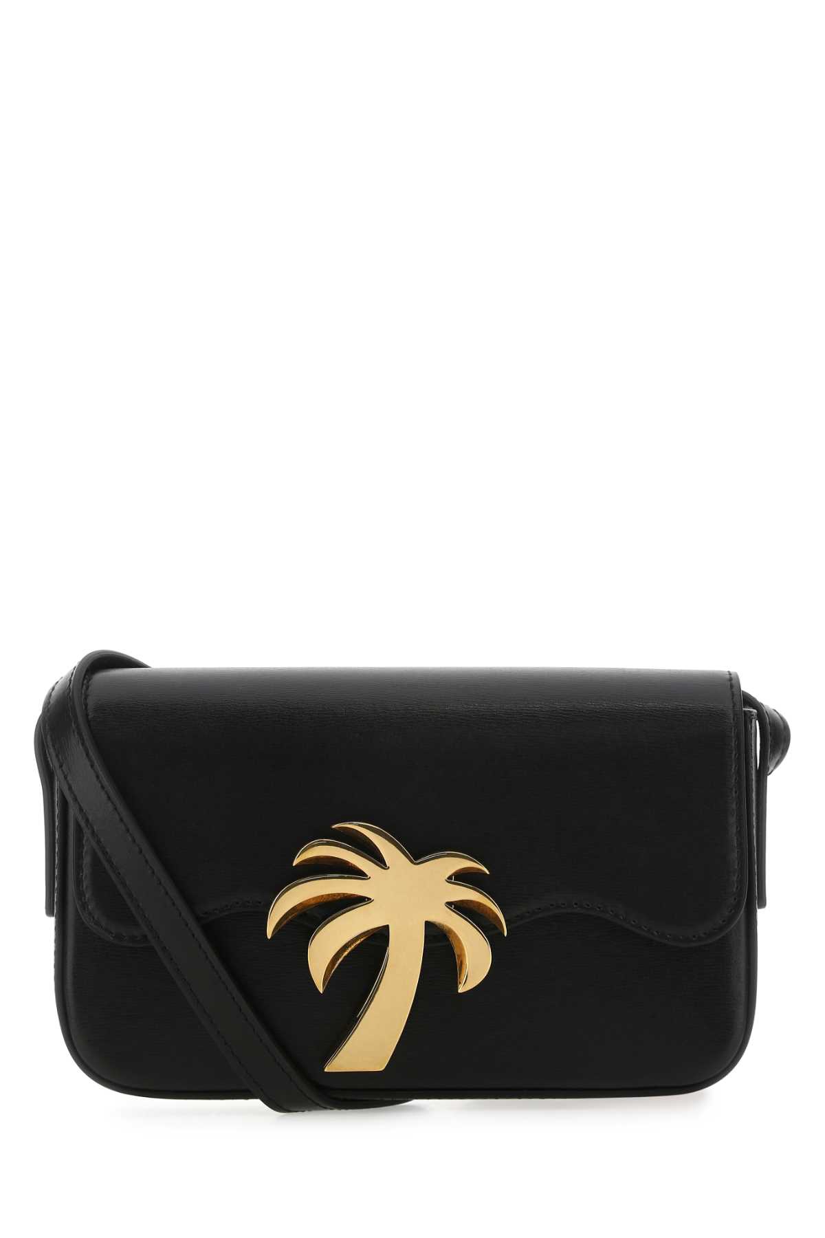 Black leather Palm Beach Bridge crossbody bag PWNQ012F23LEA0011076 (Palm Angels / ハンドバッグ・ショルダーバッグ ) | Palm Angels (パームエンジェルス)