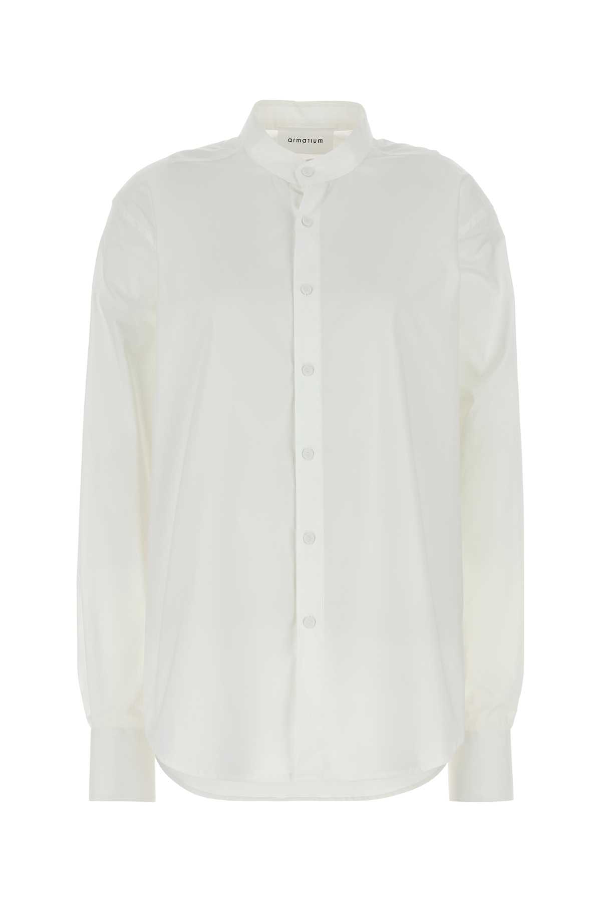White stretch poplin oversize Lavinia shirt ARMTMSH06C010001 (ARMARIUM / シャツ・ブラウス ) | ARMARIUM (アルマリウム)