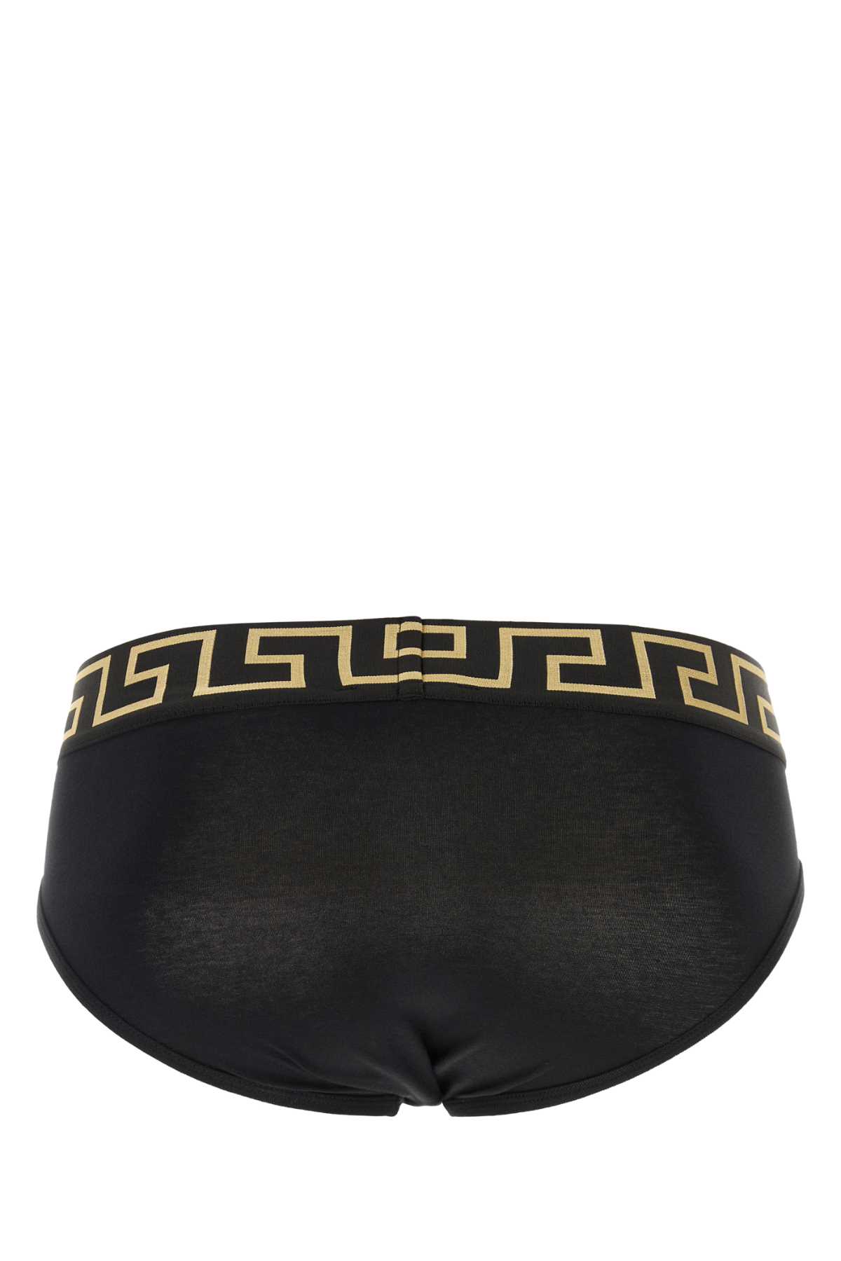 Black stretch cotton brief AU100271A10011A80G (VERSACE / アンダーウェア ) | VERSACE (ヴェルサーチェ)(1)