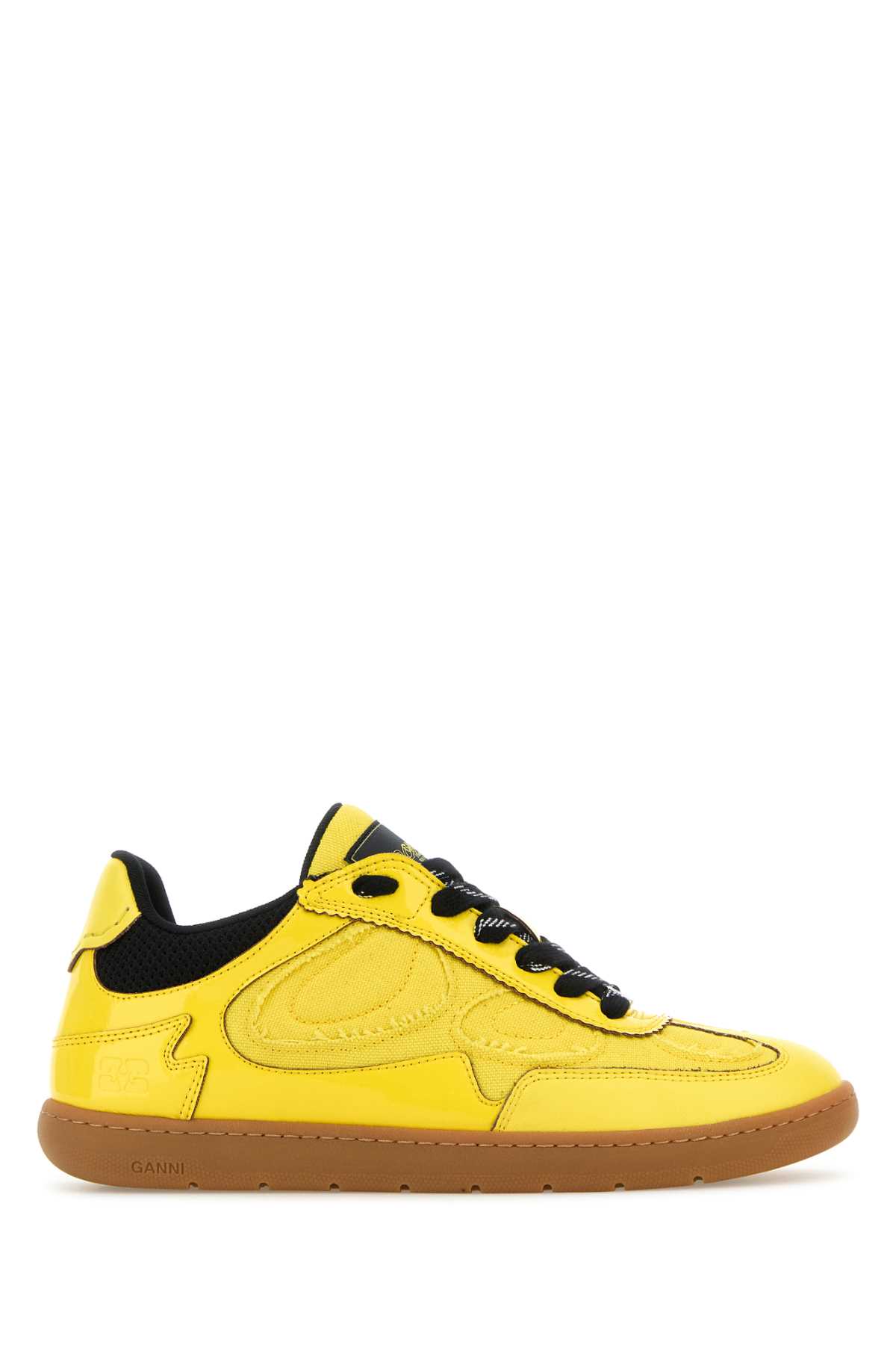 Yellow synthetic leather and fabric sneakers S3080358 (GANNI / スニーカー ) | GANNI (ガニー)