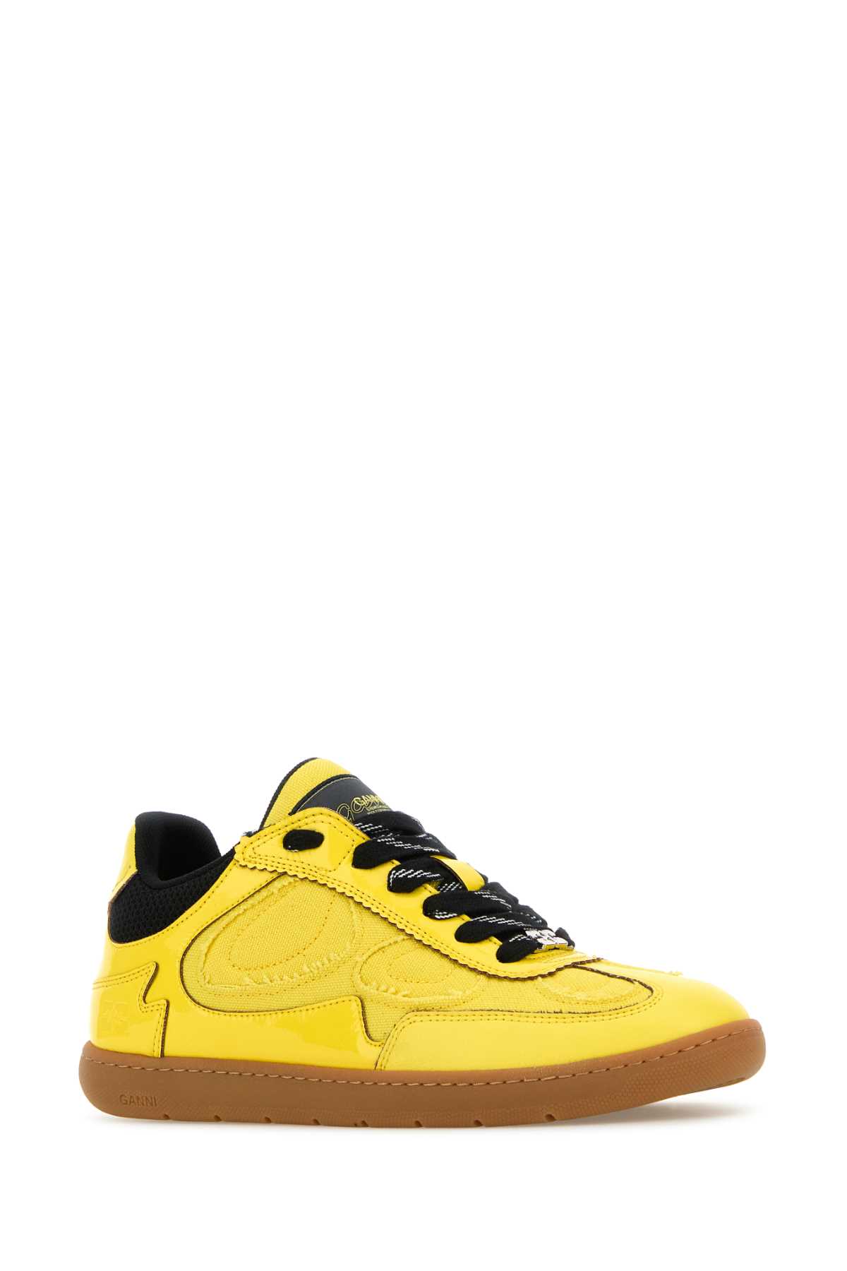 Yellow synthetic leather and fabric sneakers S3080358 (GANNI / スニーカー ) | GANNI (ガニー)(1)