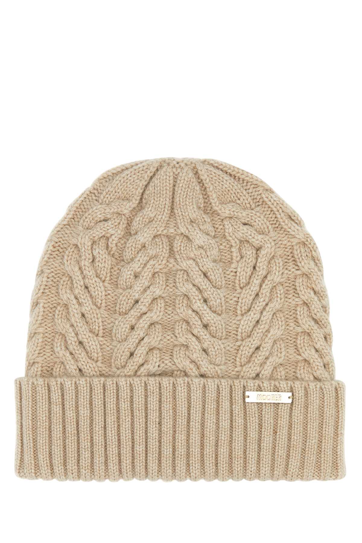 Beige cashmere Maria beanie hat MARIACWSSPHINXV (MooRER / 帽子 ) | MooRER (ムーレー)