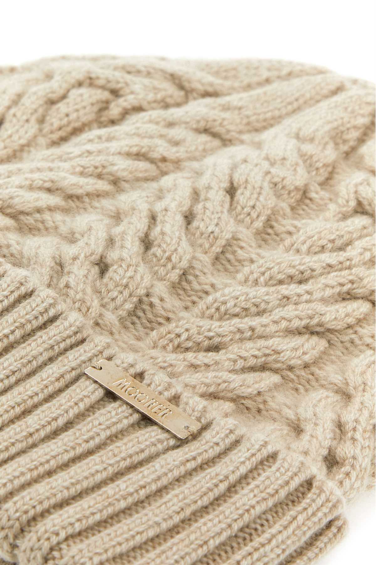 Beige cashmere Maria beanie hat MARIACWSSPHINXV (MooRER / 帽子 ) | MooRER (ムーレー)(2)