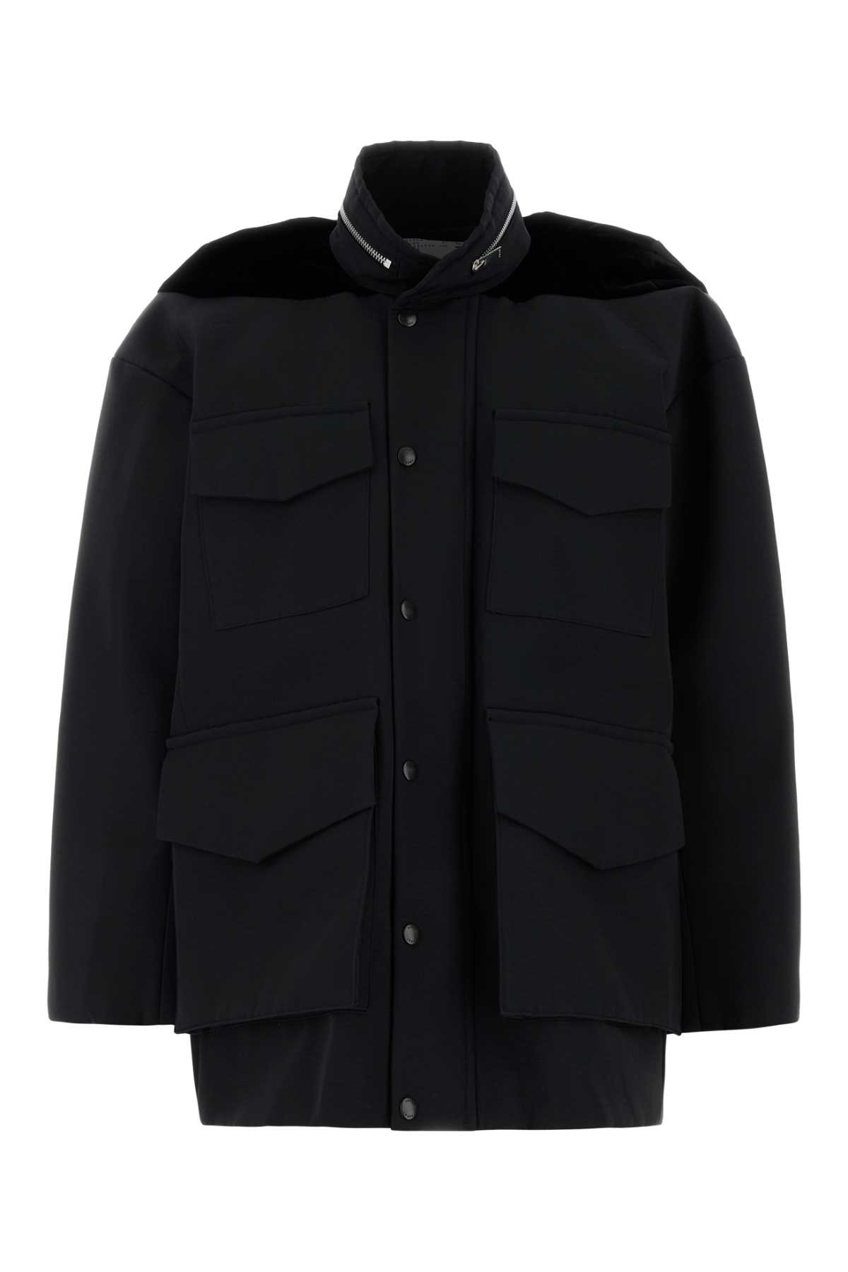 Black grosgrain oversize jacket 2407498001 (sacai / カジュアルジャケット ) | sacai (サカイ)