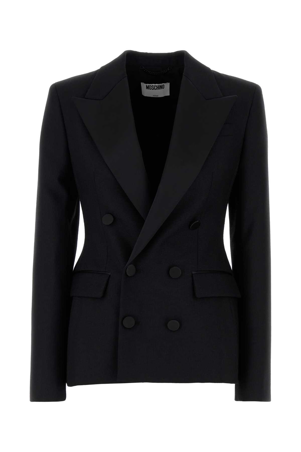 Black wool blazer A050354172555 (MOSCHINO / ブレザー・ジャケット ) | MOSCHINO (モスキーノ)