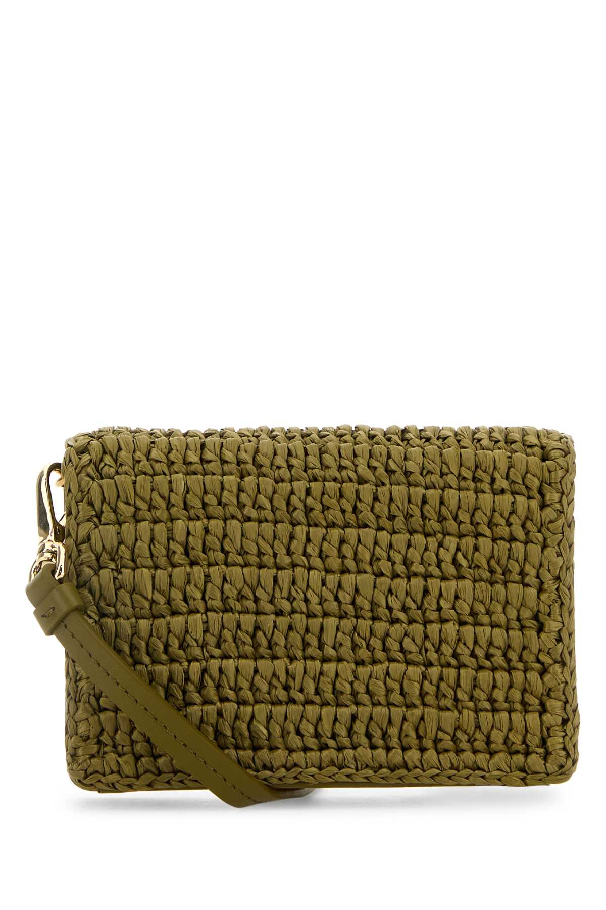 Olive green raffia card holder 1MR0242CYCF0393 (Prada / 財布・カードケース ) | Prada (プラダ)(2)