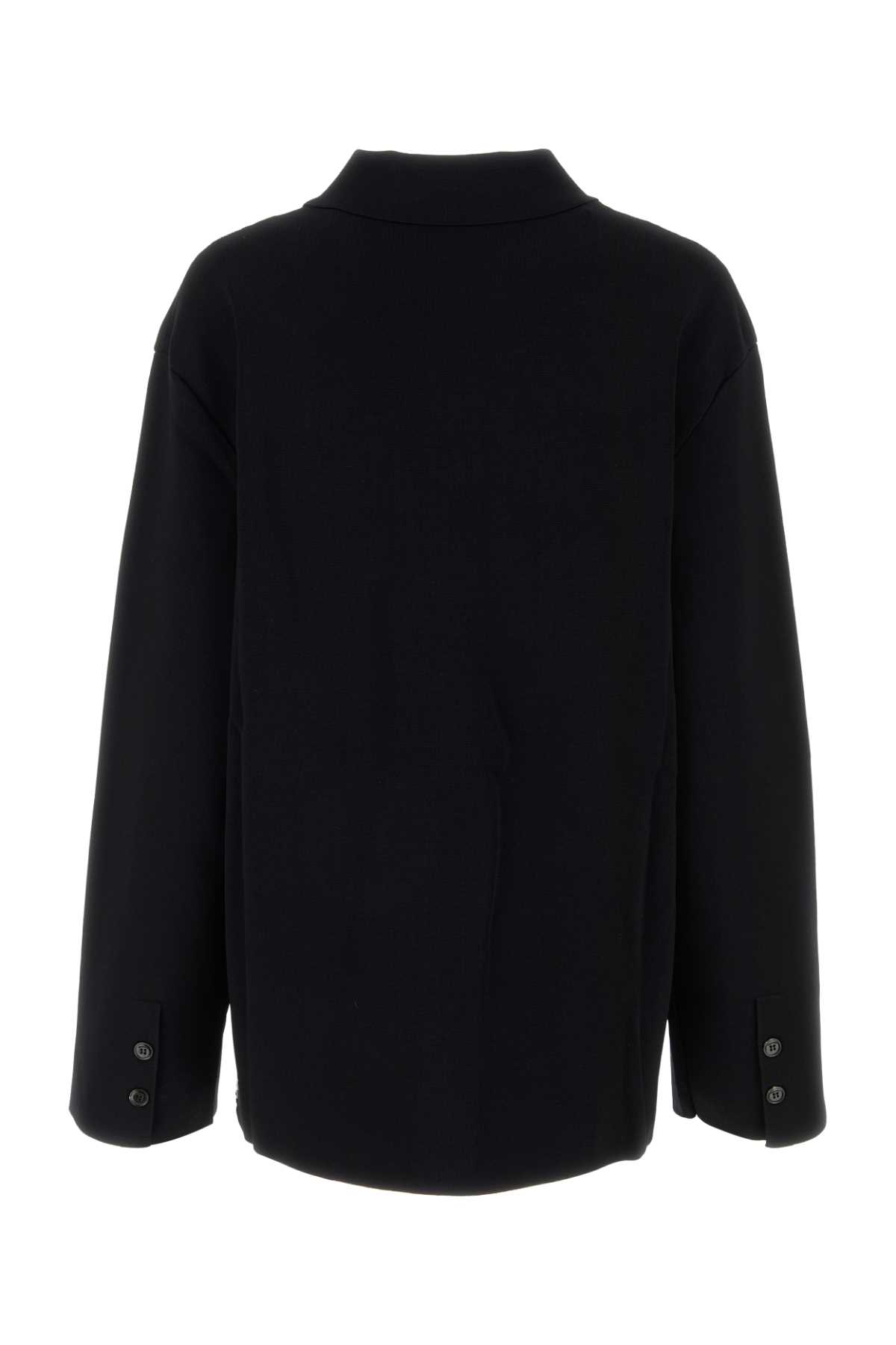 Black stretch viscose blend shirt NW23FWSH00799BLACKCREME (Nanushka / シャツ・ブラウス ) | Nanushka (ナヌーシュカ)(1)