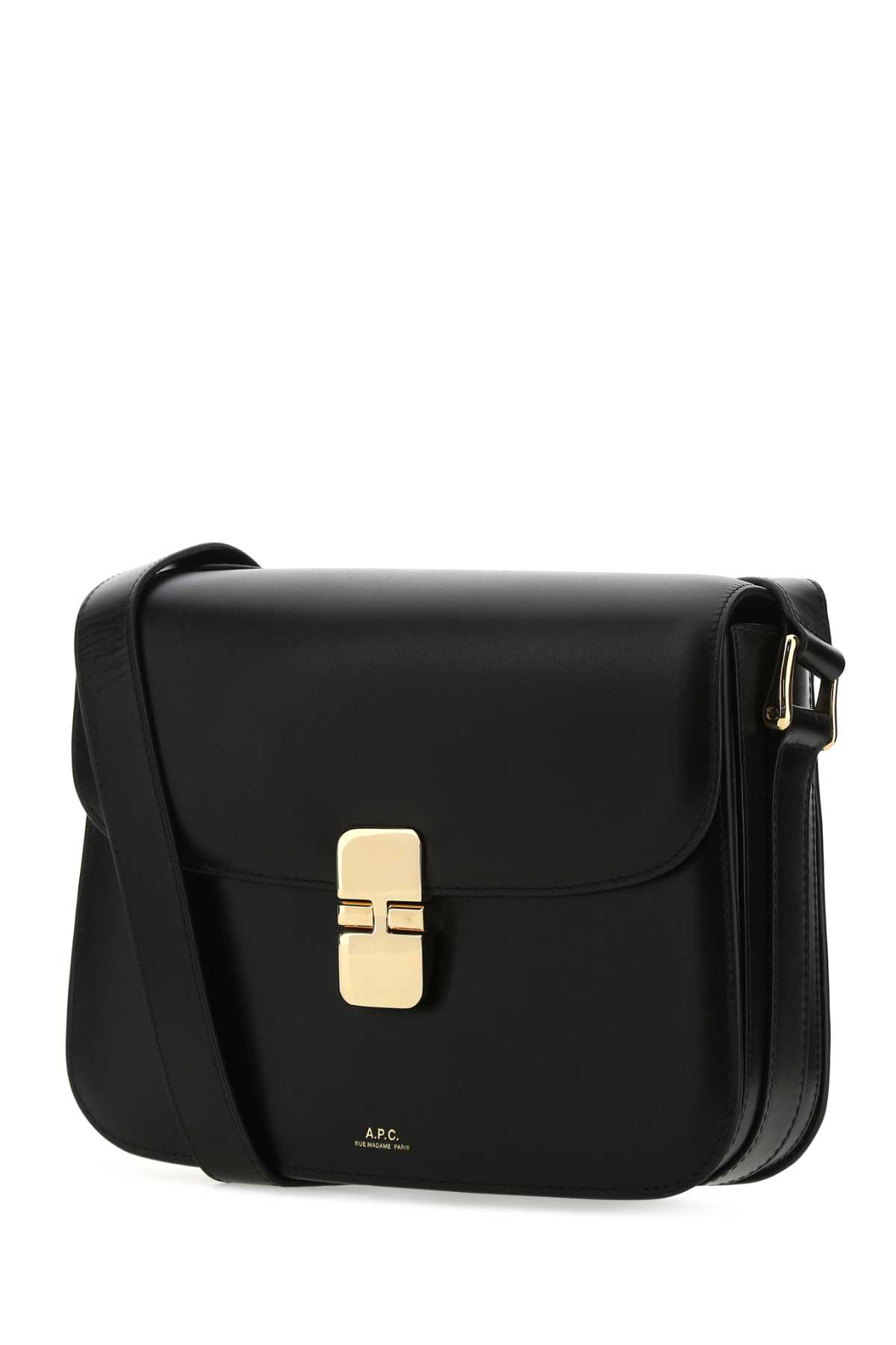Black leather Grace crossbody bag PXBMWF61412LZZ (A.P.C. / ハンドバッグ・ショルダーバッグ ) | A.P.C. (アーペーセー)(1)
