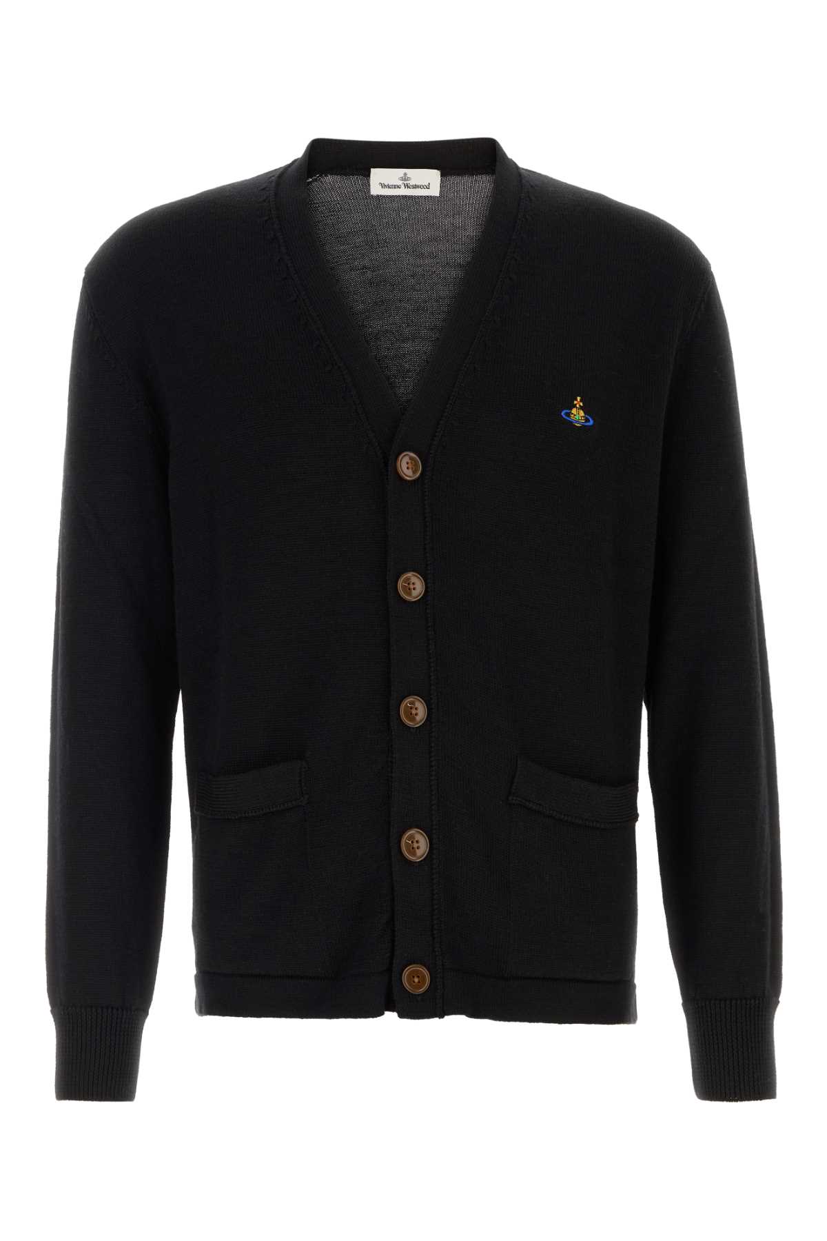 Black wool Alex cardigan 27010014Y002MN401 (Vivienne Westwood / ニット・セーター・カーディガン ) | Vivienne Westwood (ヴィヴィアン・ウェストウッド)