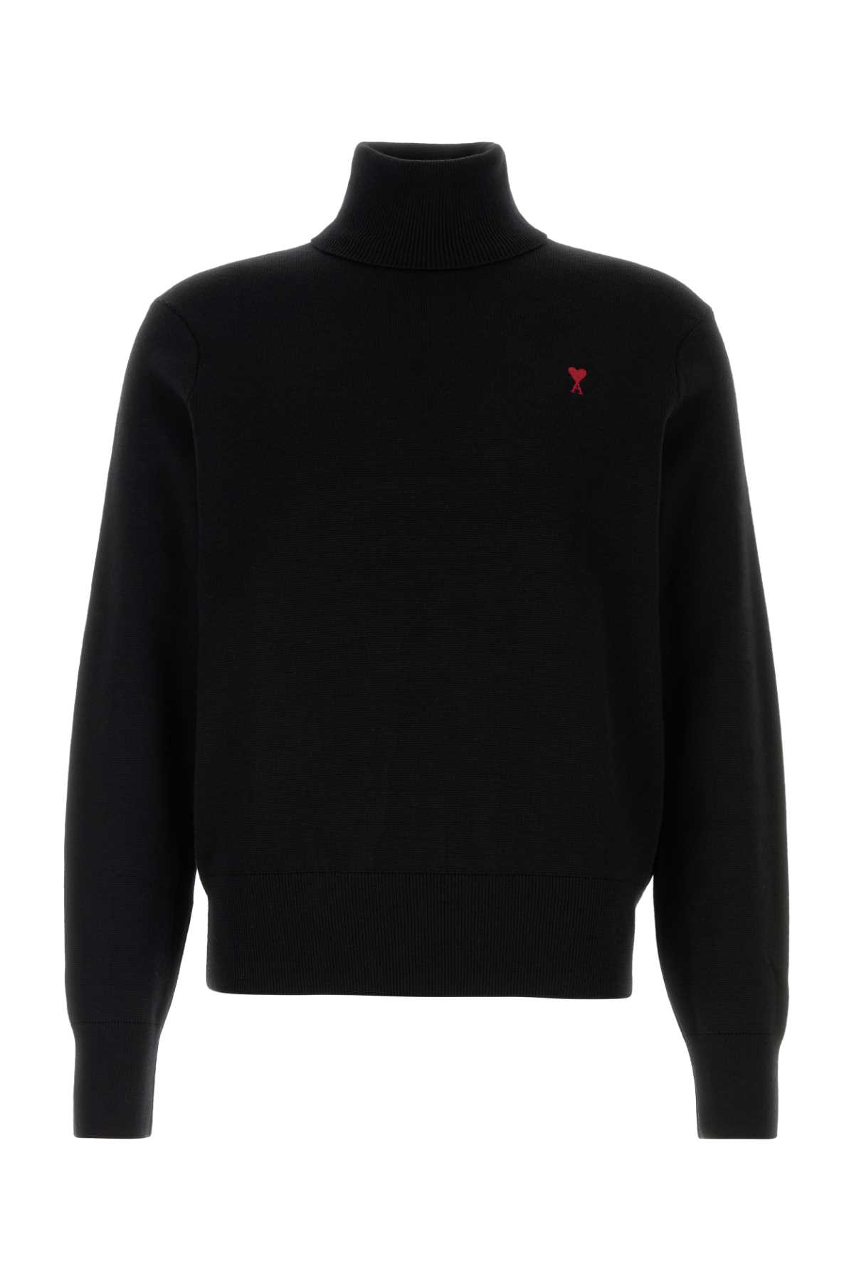 Black wool sweater HKS827001009 (AMI Paris / ニット・セーター・カーディガン ) | AMI Paris (アミパリス)
